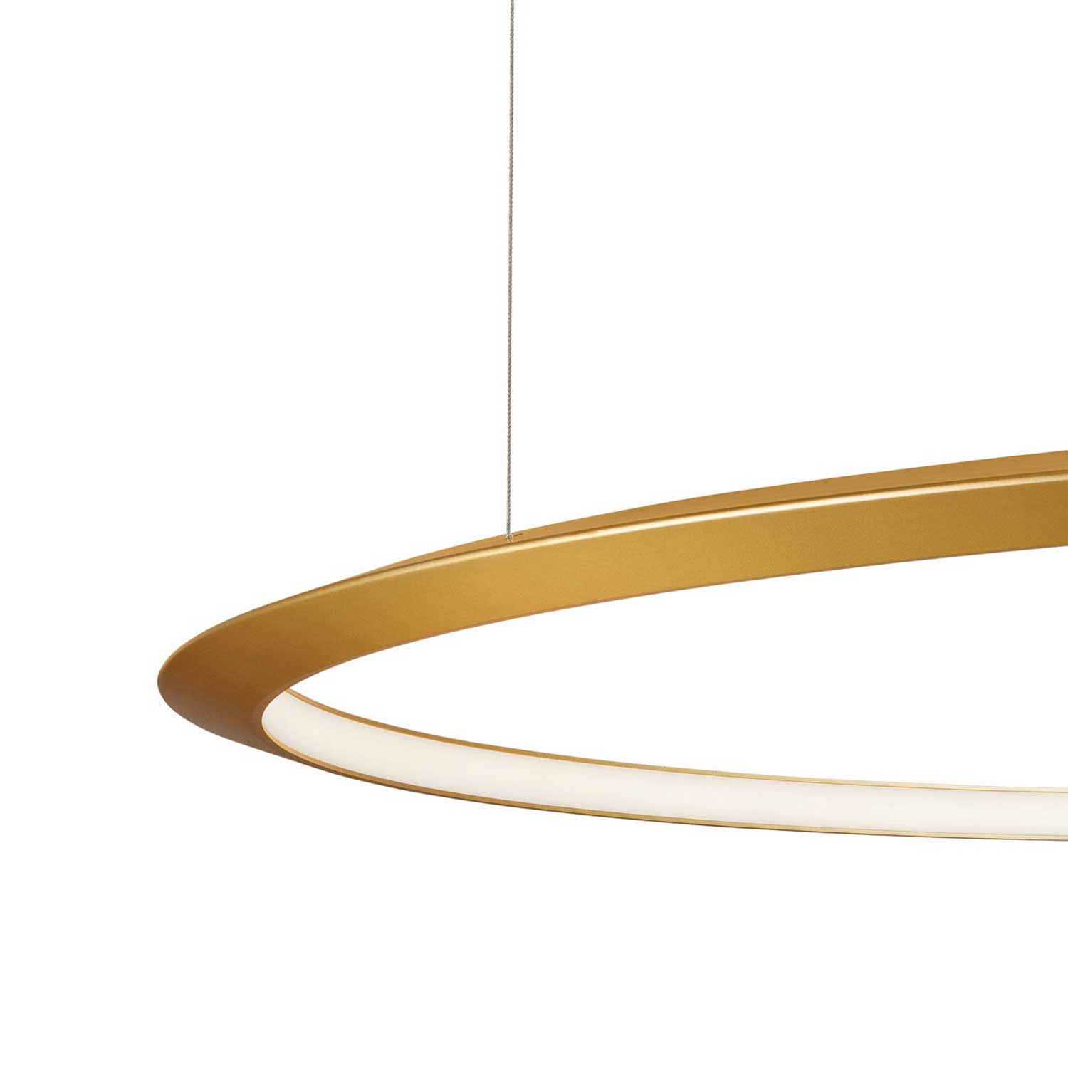 Circular Inward - Grande sospensione LED anello design per soggiorno