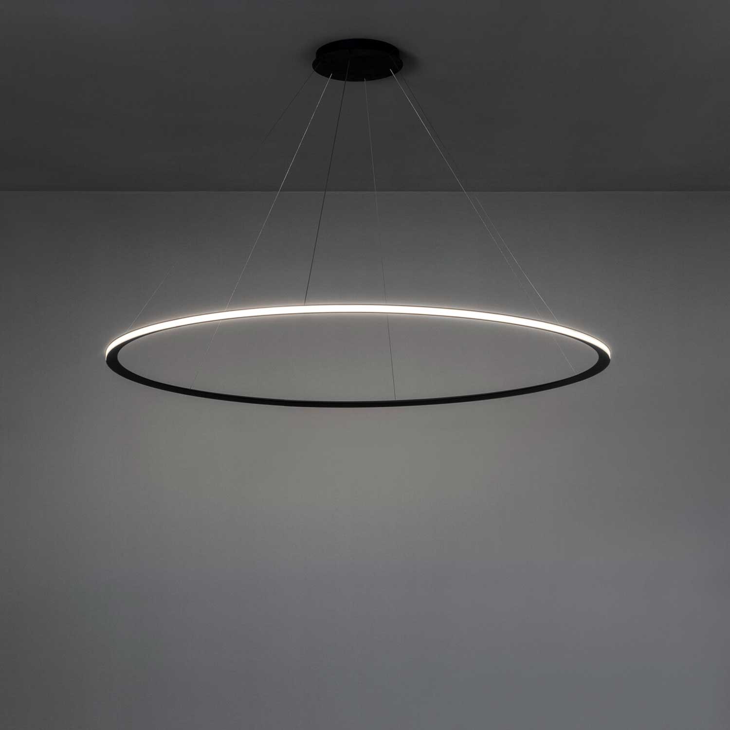 Circular Outward - Grand lustre LED anneau design pour salon