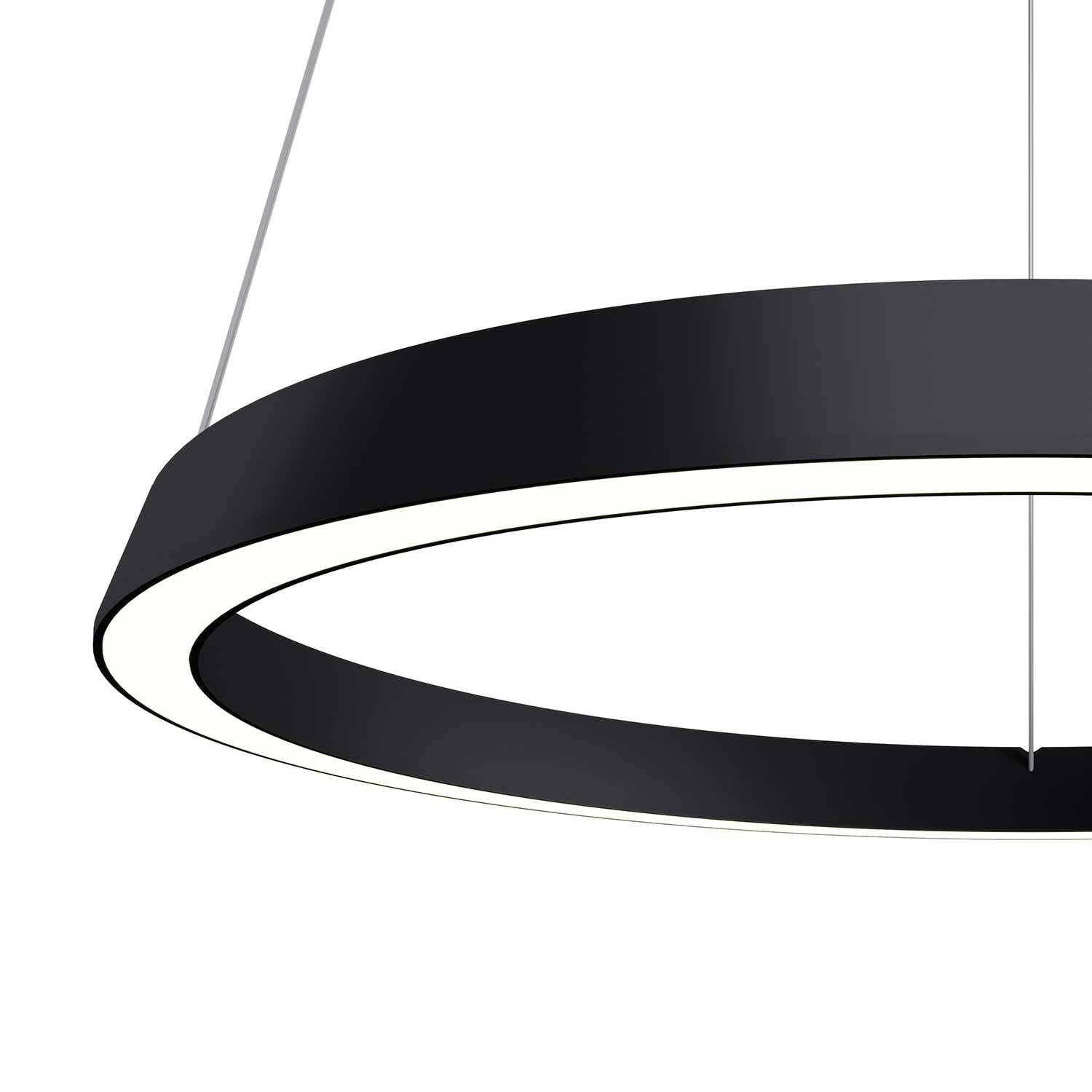 Circular Downward - Grande suspension LED anneau design pour salon