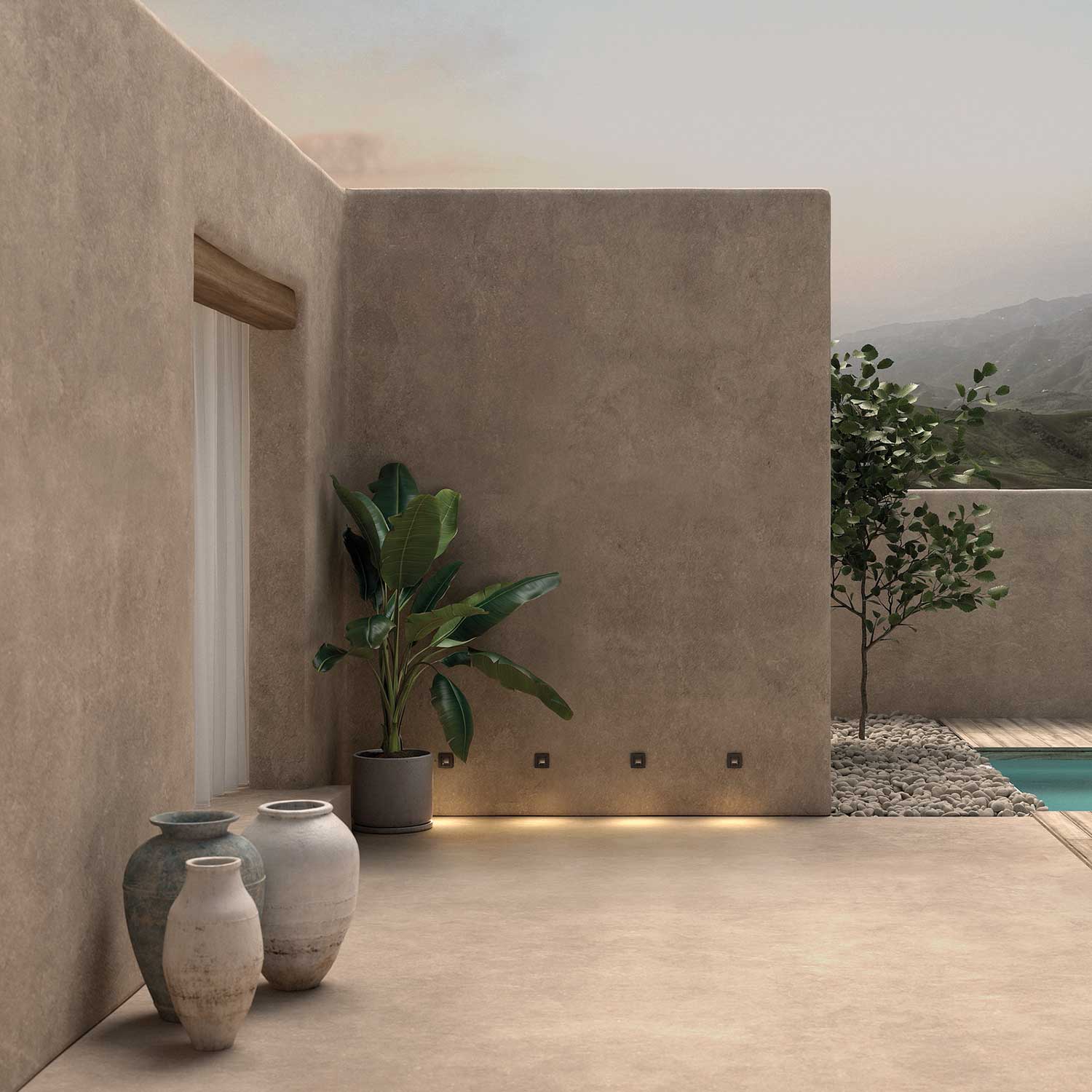 Click - Spot LED mural pour escalier, éclairage vers le bas, étanche IP65