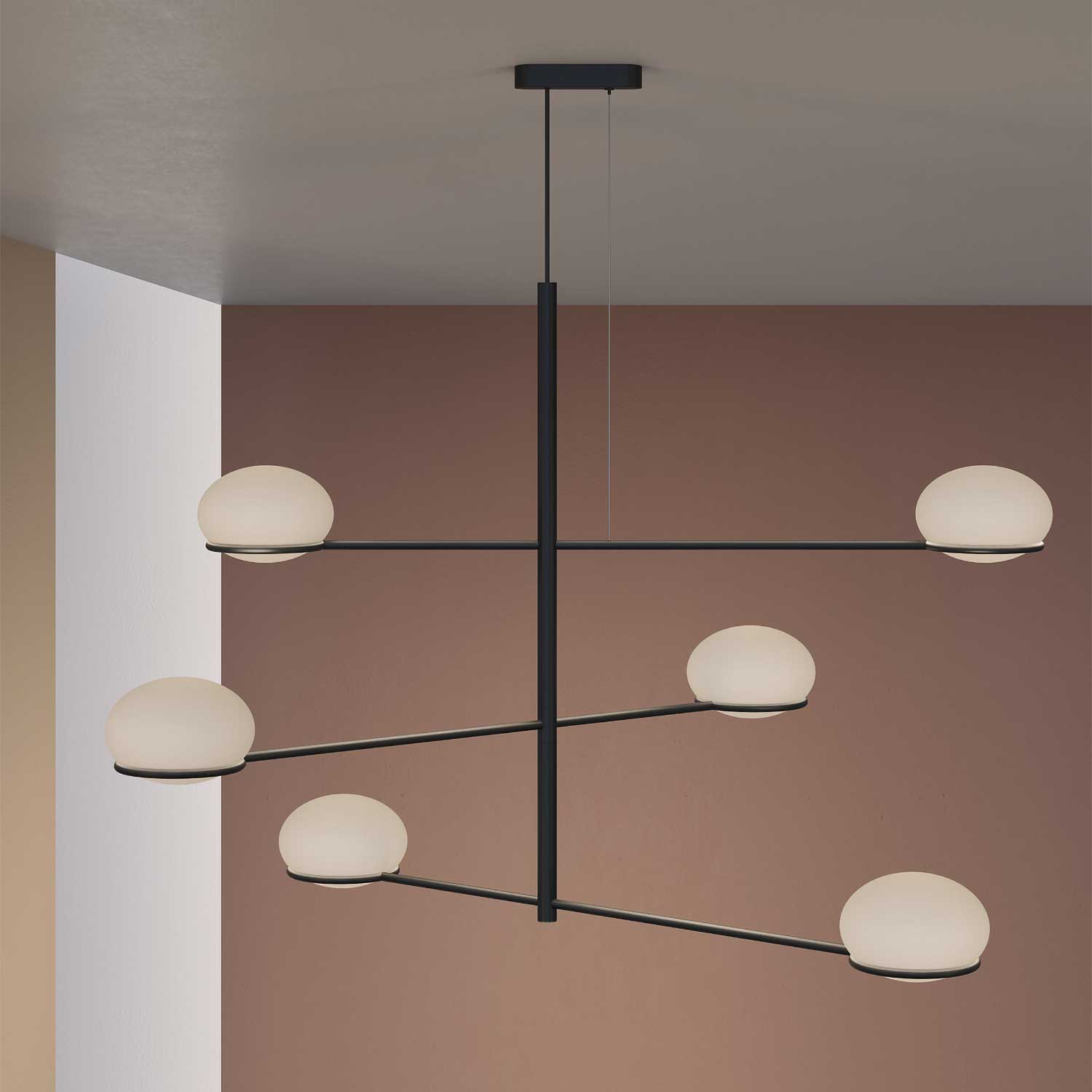 Coco Chandelier - Lustre XXL design en métal boules en acrylique