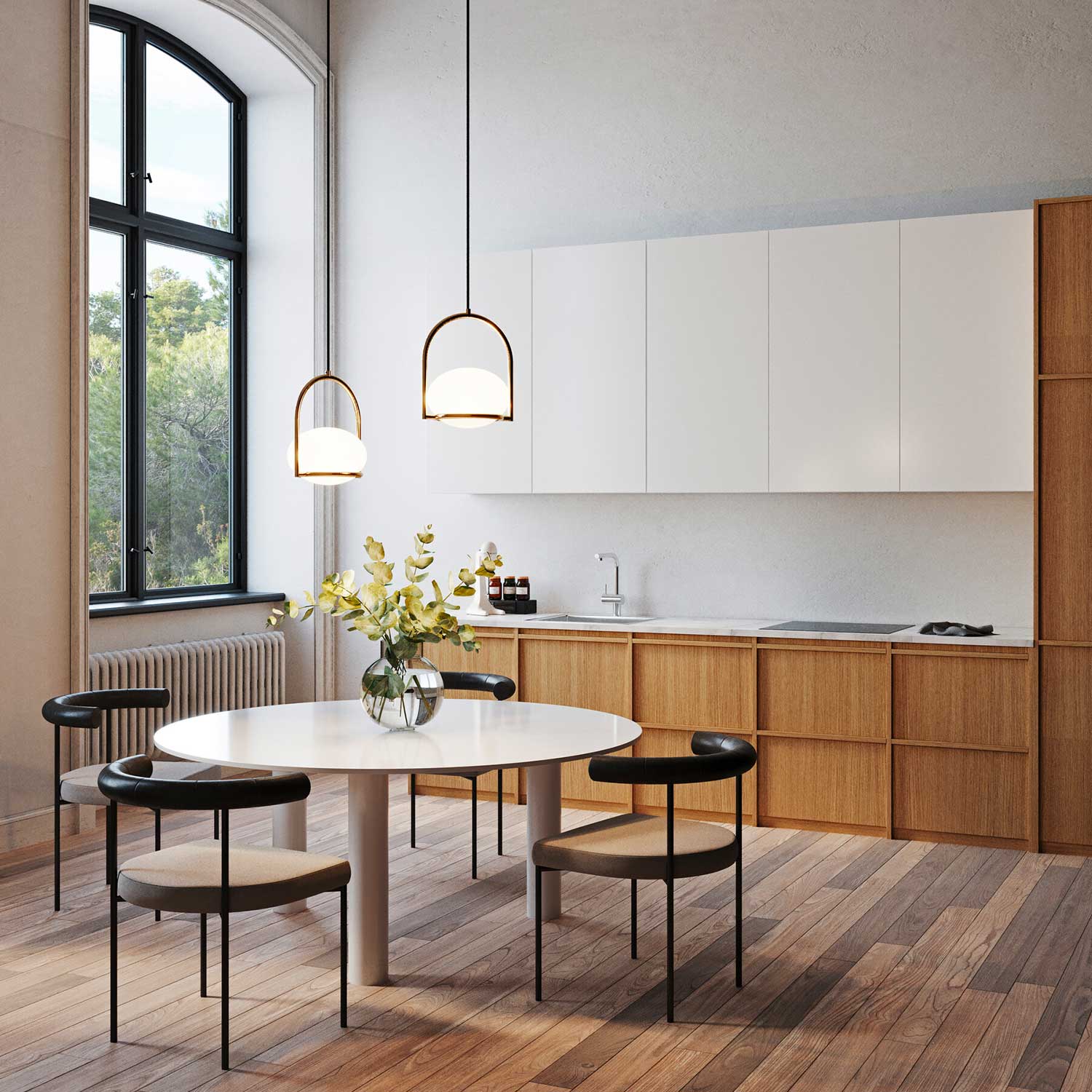 Coco Single - Suspension design boule en acrylique moderne