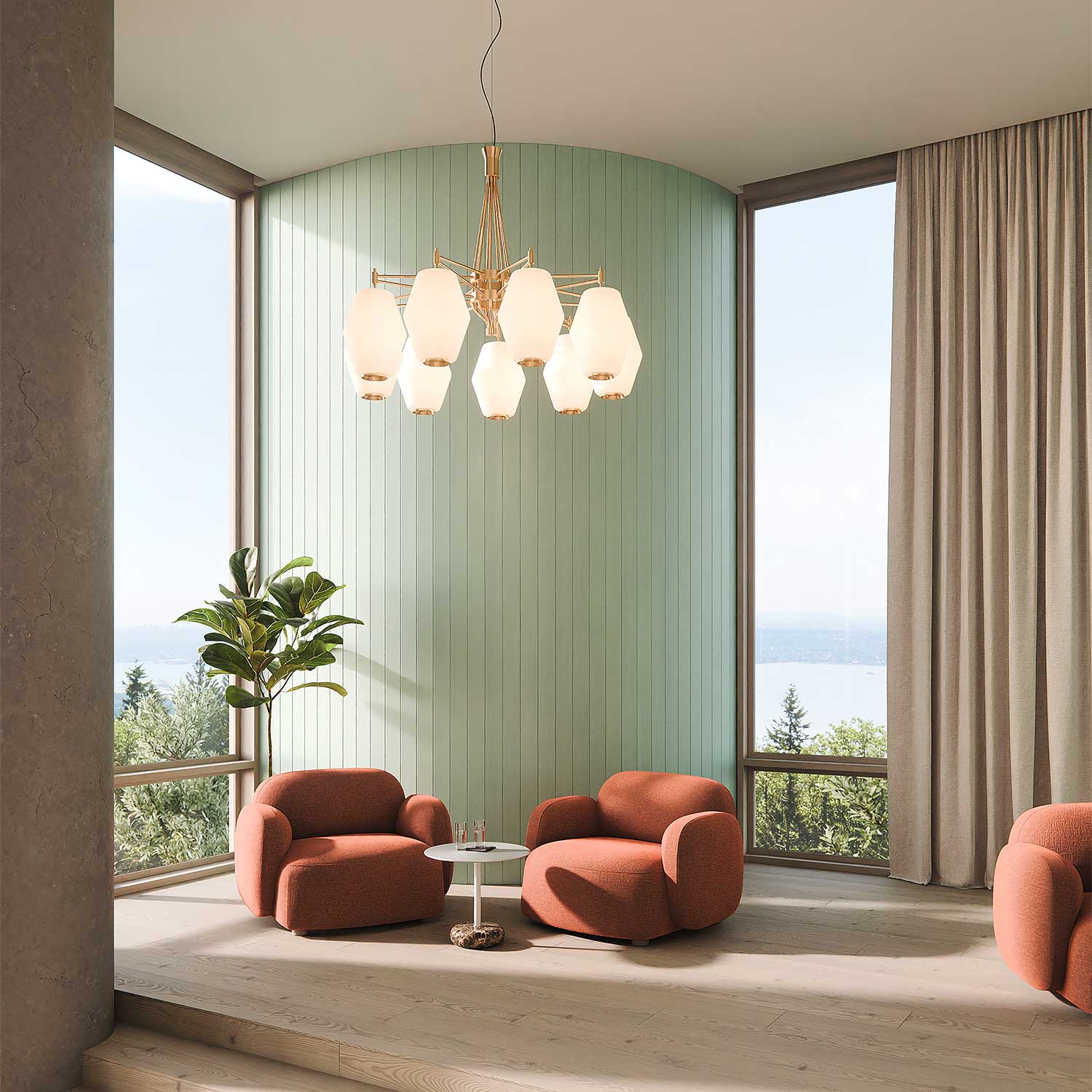 Dahl - Grande suspension XXL design pour salon art déco