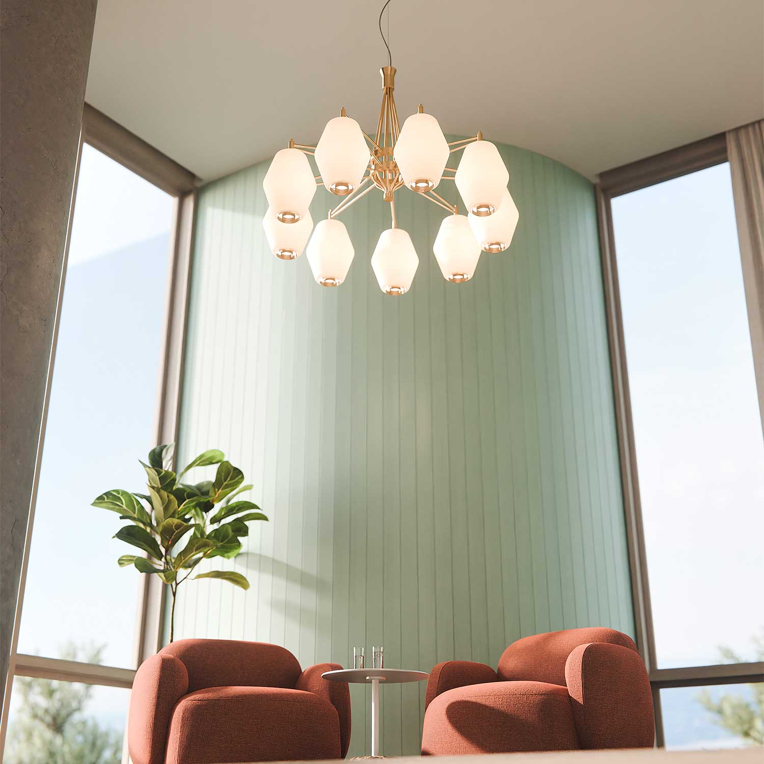 Dahl - Grande suspension XXL design pour salon art déco