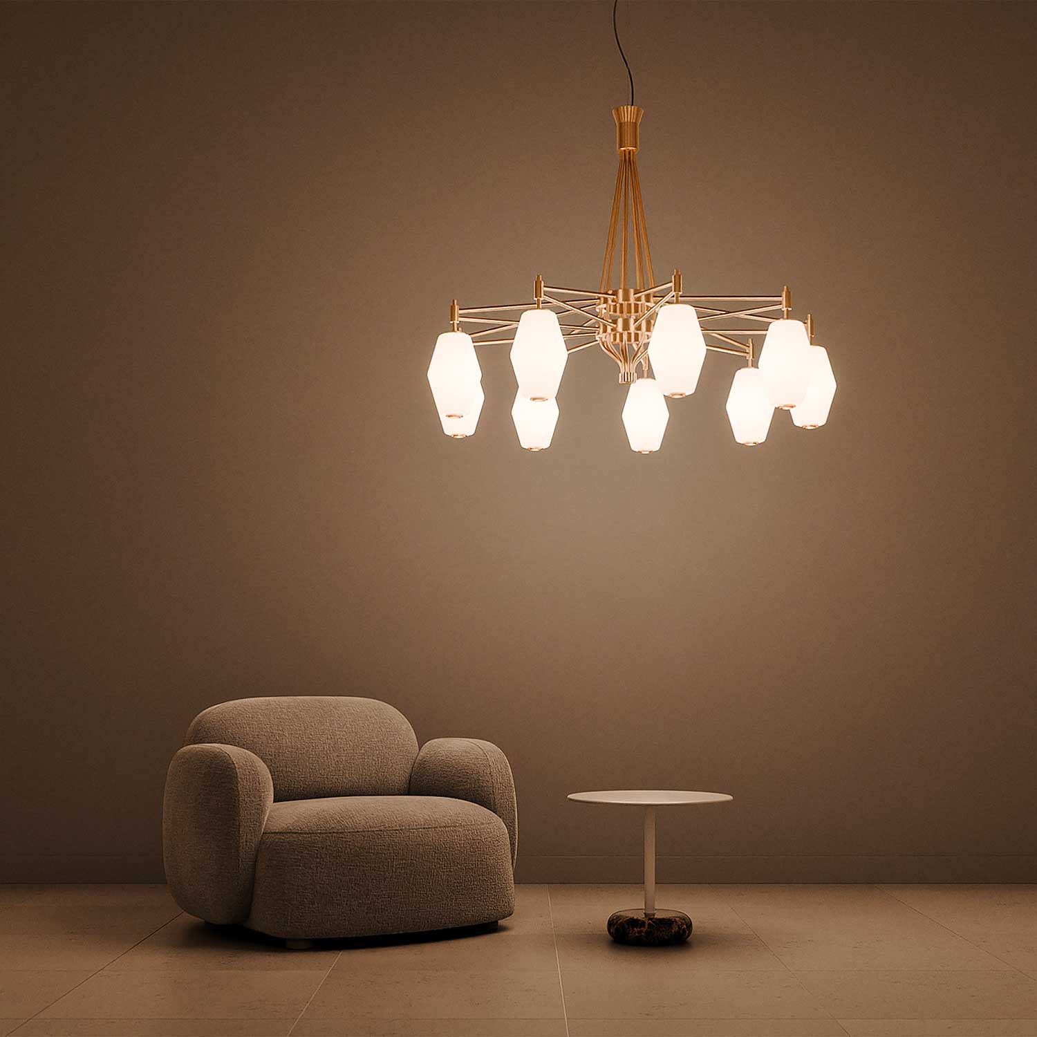 Dahl - Grande suspension XXL design pour salon art déco