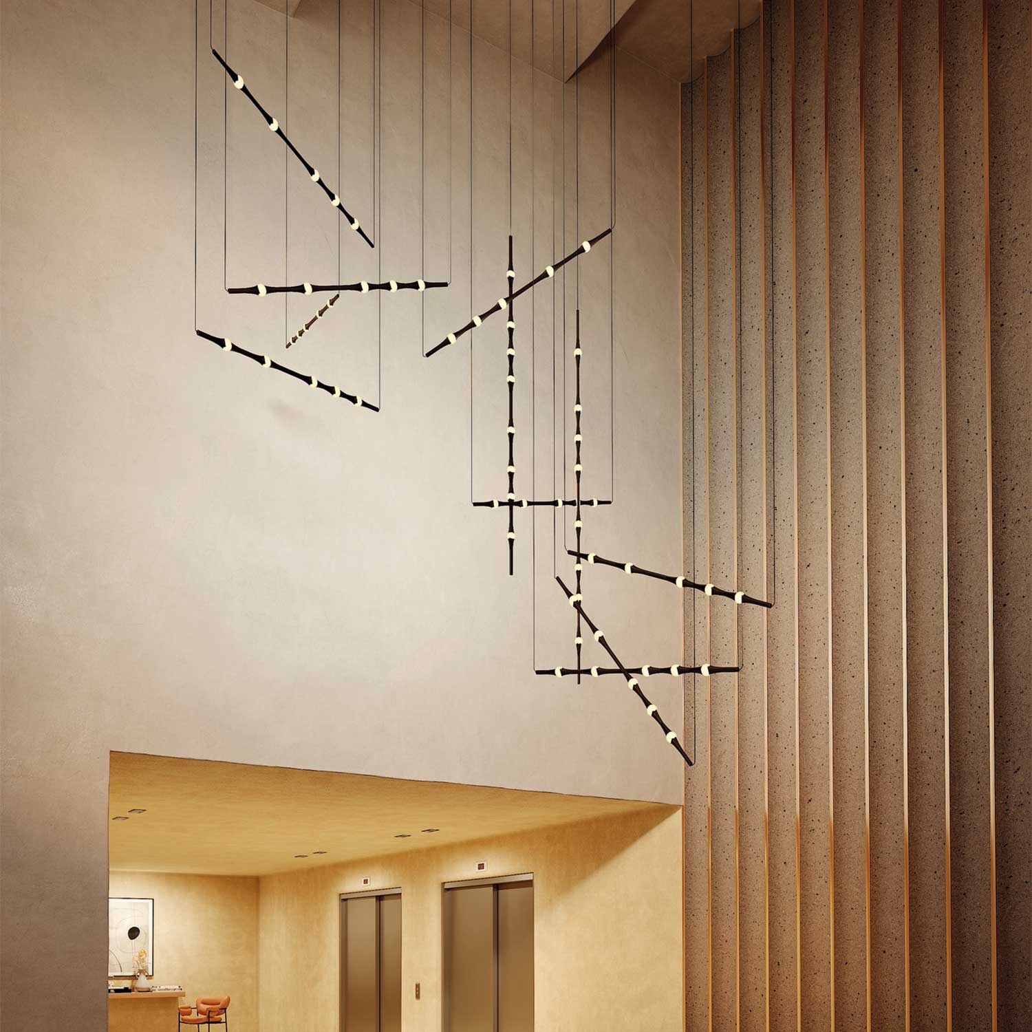Dew - Suspension LED moderne architecturale pour salon