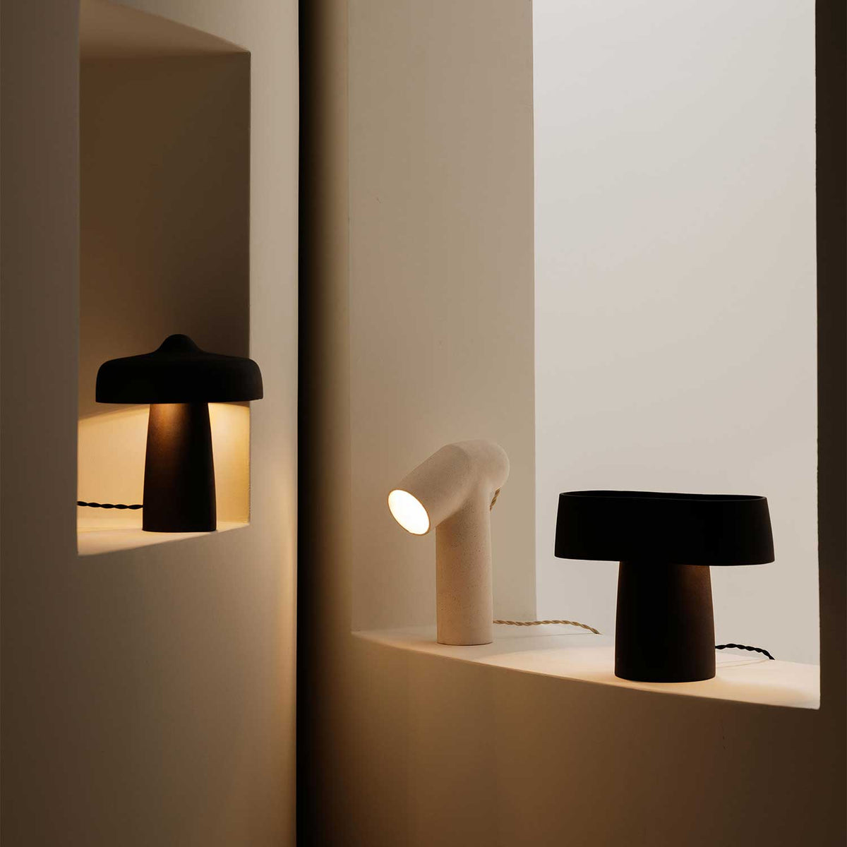 Maia - Lampe à poser en grès
