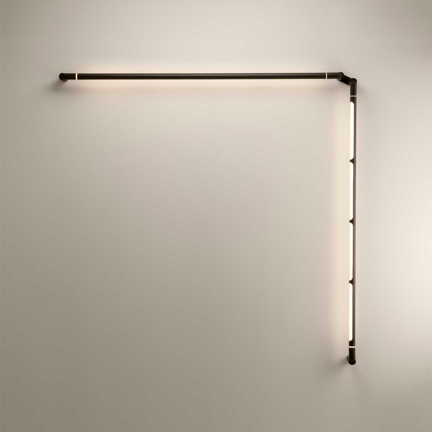 Arco - Applique murale design led dimmable en acier noir