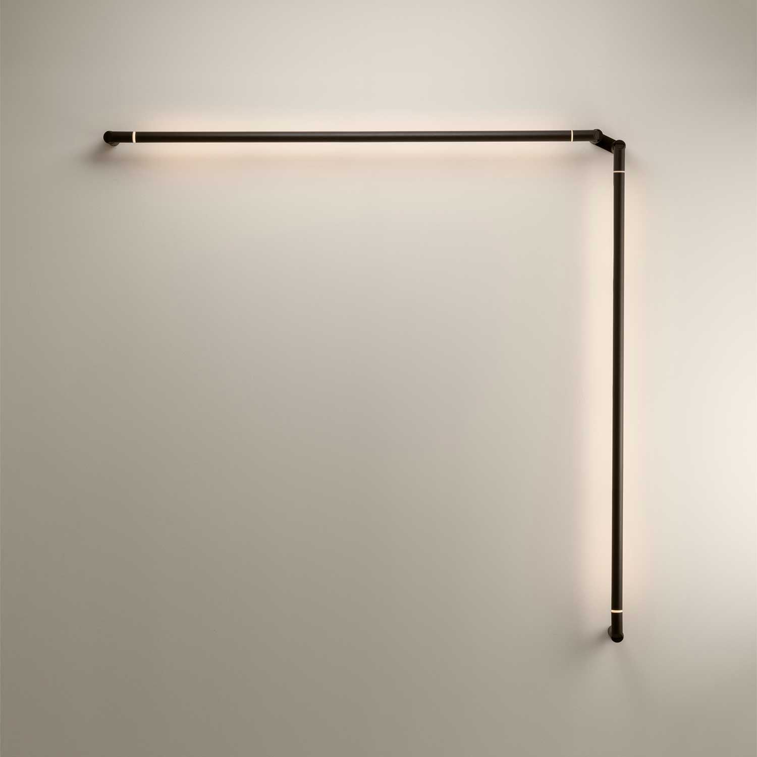 Arco - Applique murale design led dimmable en acier noir