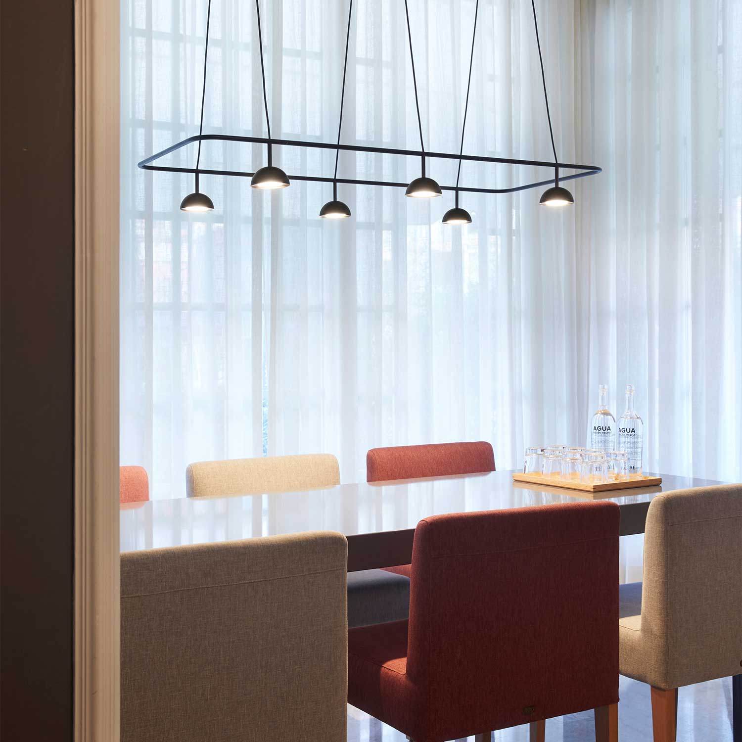 Cupolina - Lustre LED en acier design pour salle à manger moderne
