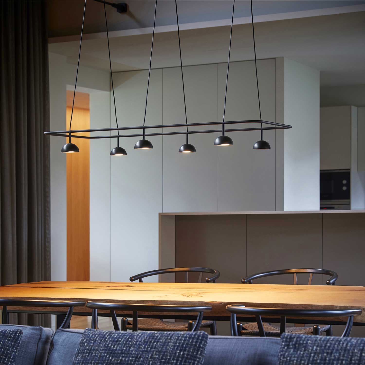 Cupolina - Lustre LED en acier design pour salle à manger moderne