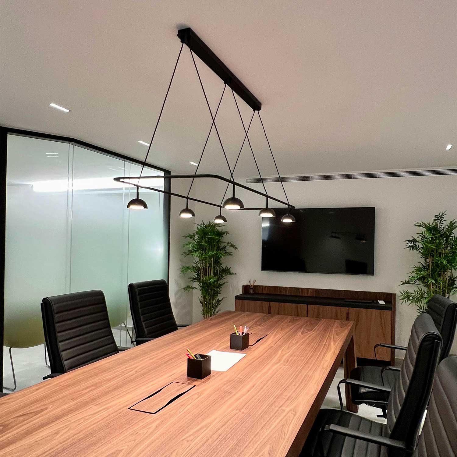 Cupolina - Lustre LED en acier design pour salle à manger moderne