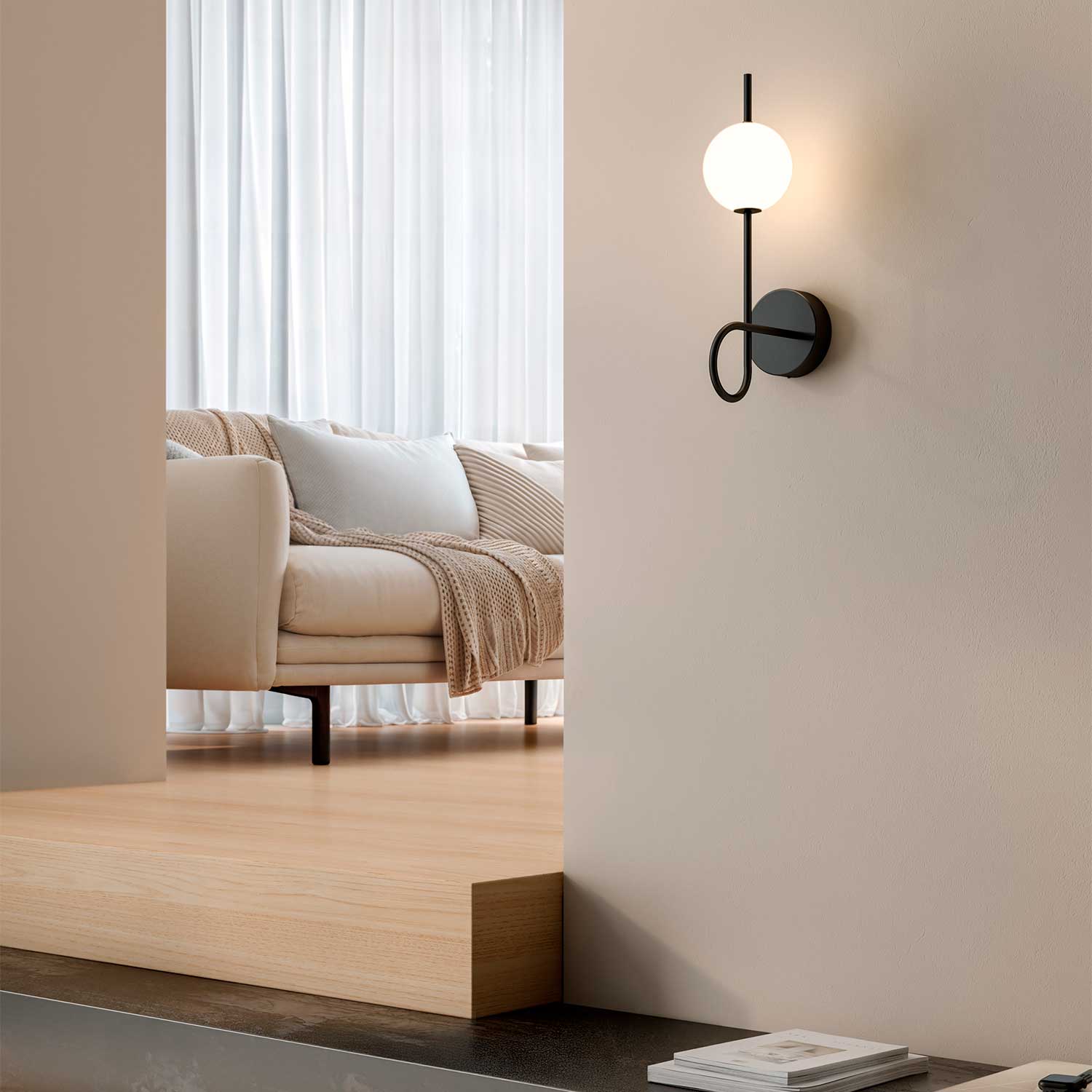 Loop - Applique murale LED design art déco pour salon