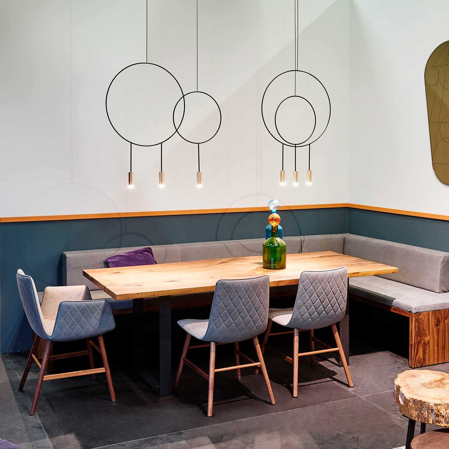 Revolta - Designer-Pendelleuchte aus Stahl für das Esszimmer
