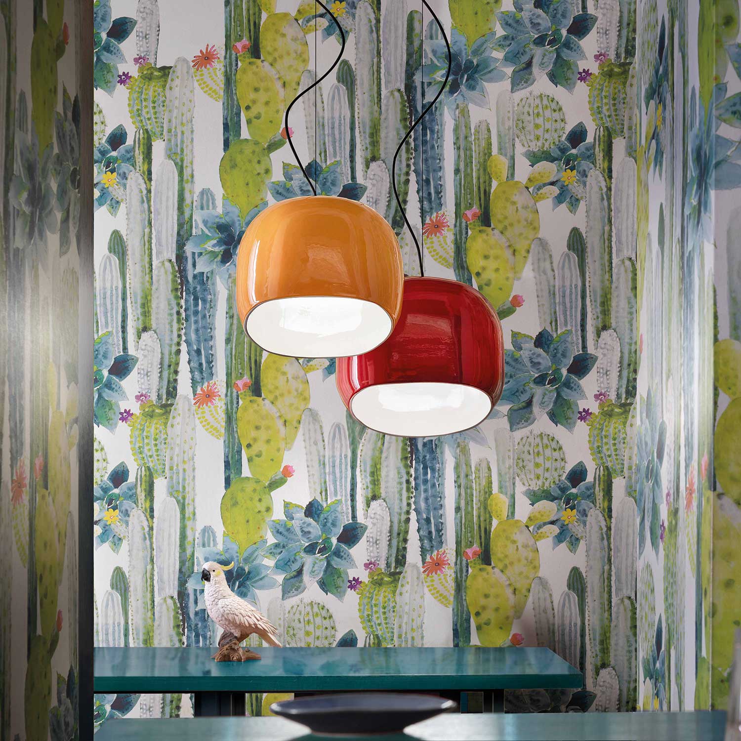 Ayrton - Suspension en céramique rétro pour salle à manger