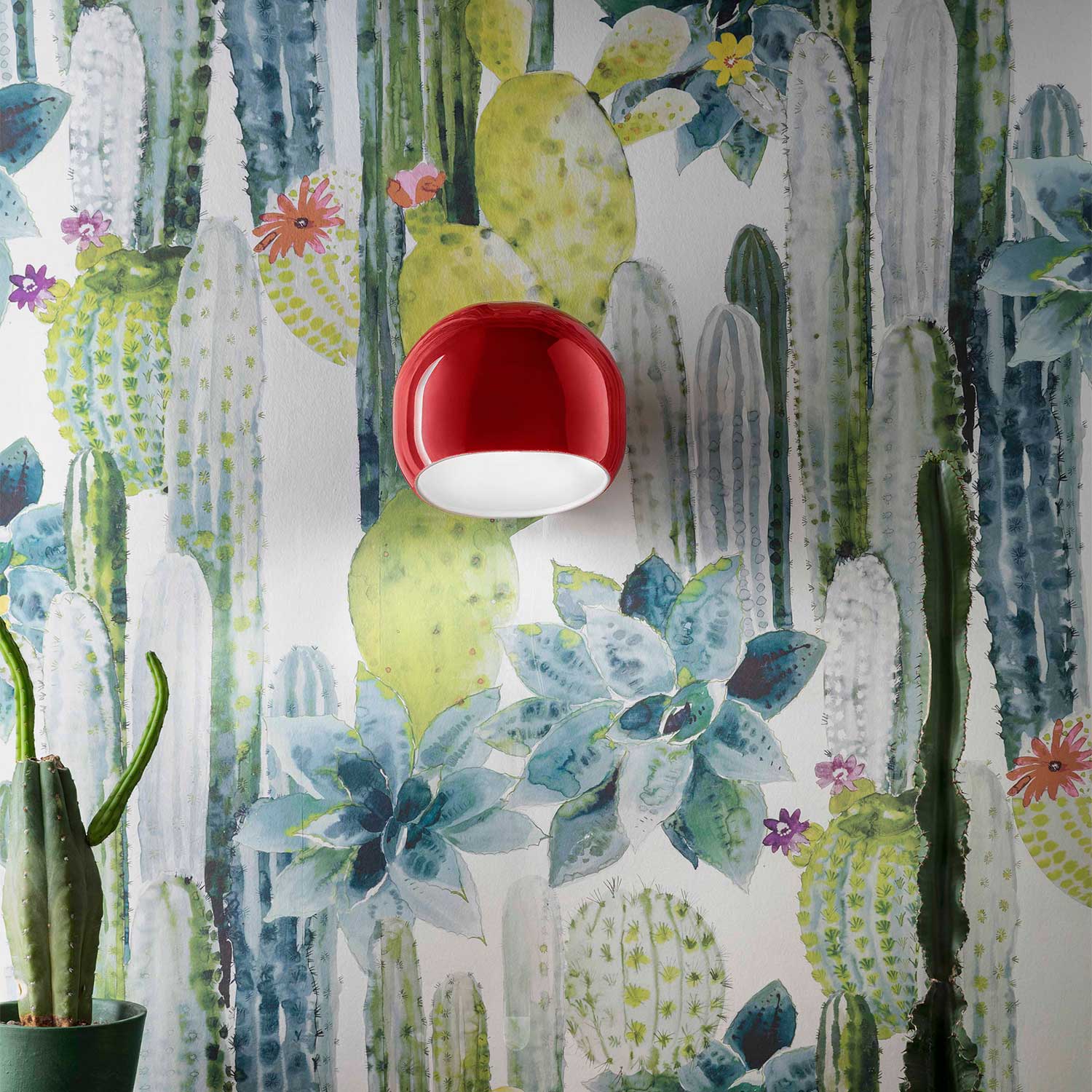 Ayrton - Applique murale rétro en céramique coloré pour salon