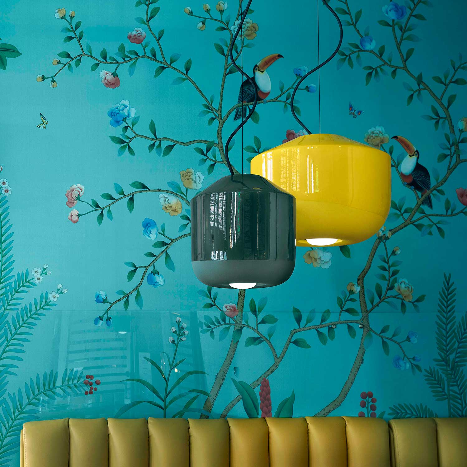 Bellota - Lustre céramique pour salle à manger colorée