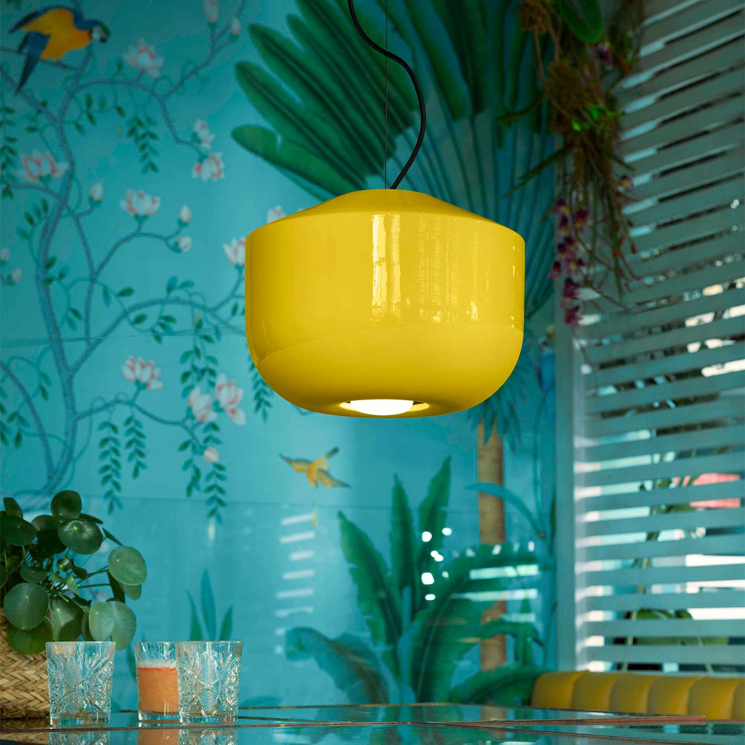 Bellota - Lustre céramique pour salle à manger colorée