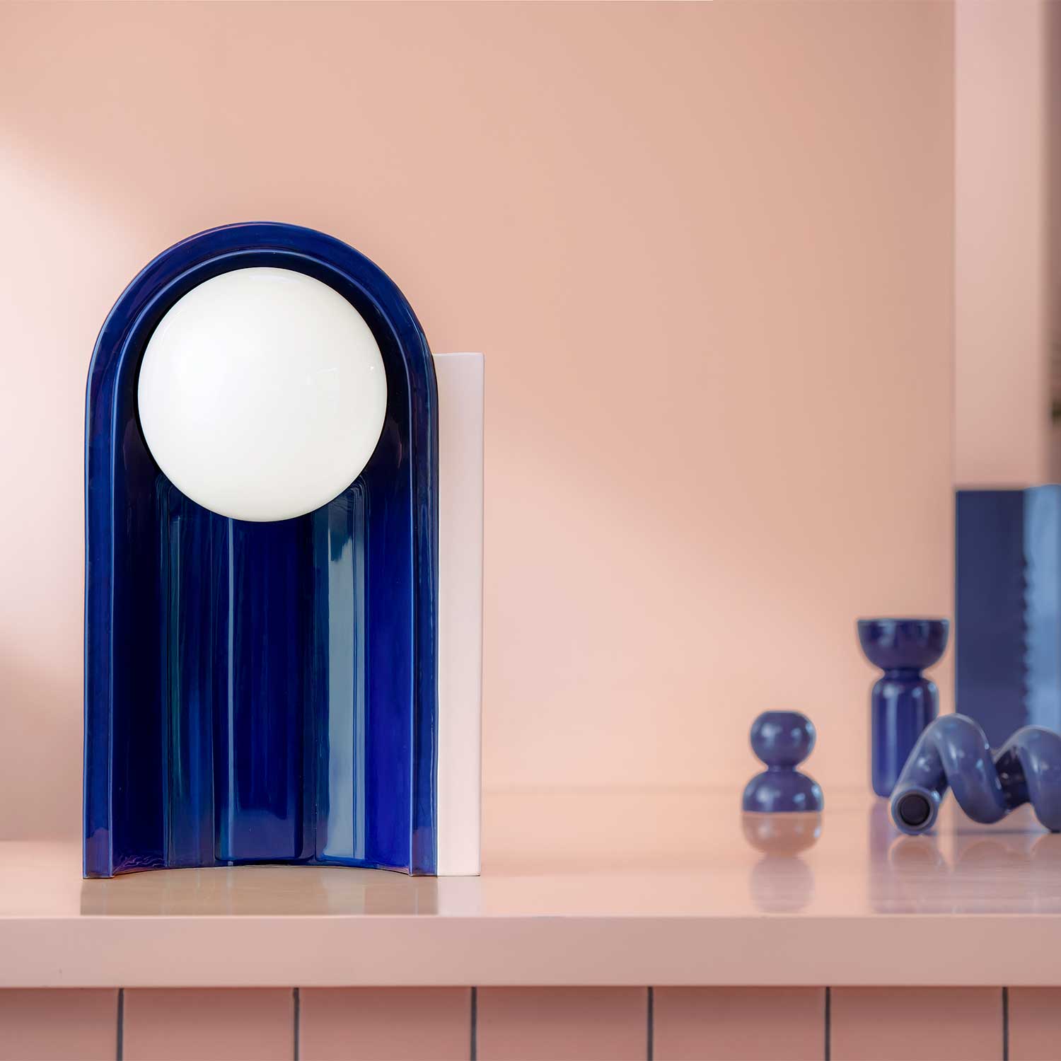 Cléo - Colorful ceramic designer table lamp for living room