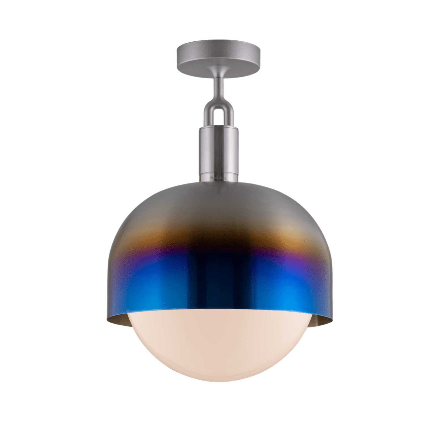 Forked Ceiling Shade - Plafonnier en verre et acier contemporain