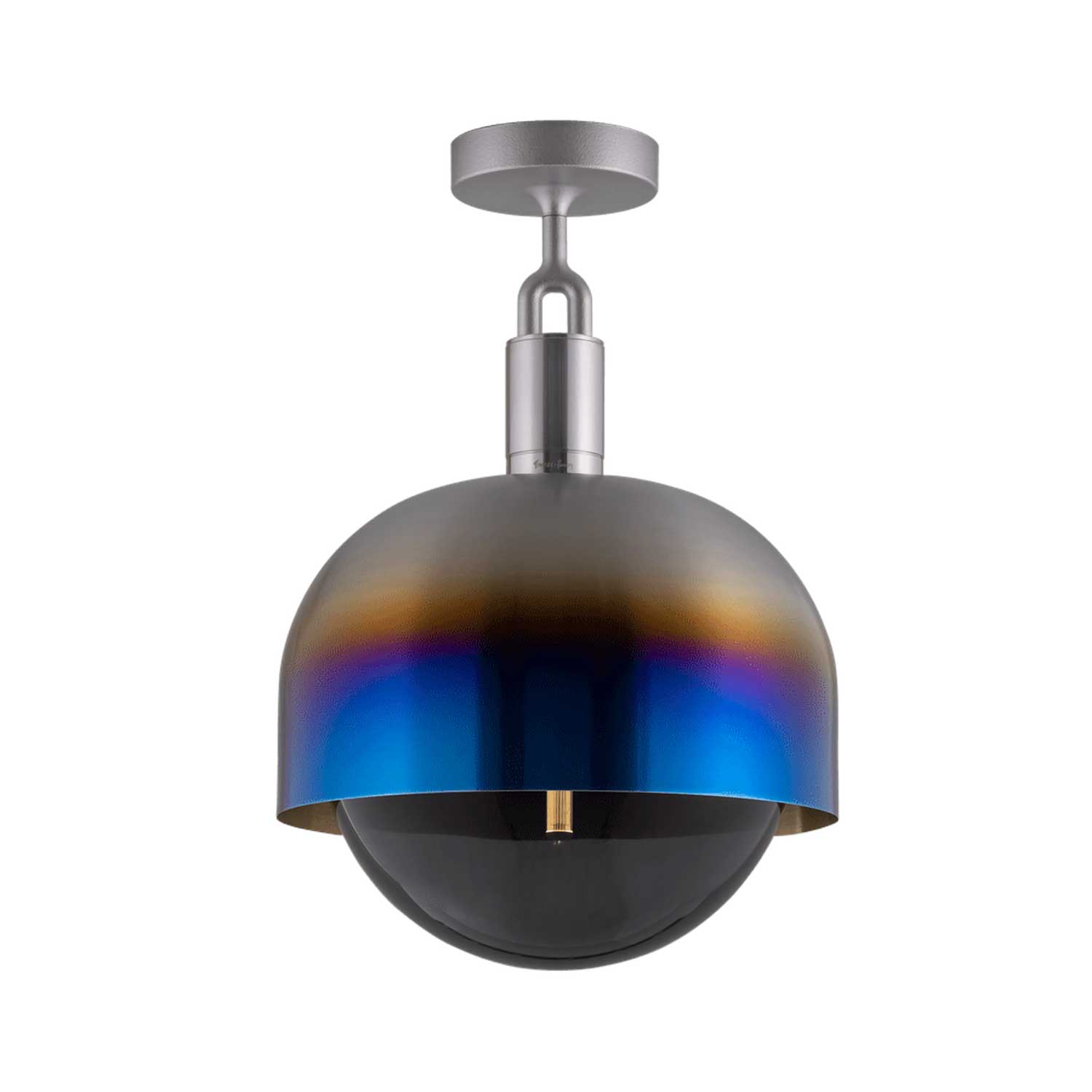 Forked Ceiling Shade - Plafonnier en verre et acier contemporain