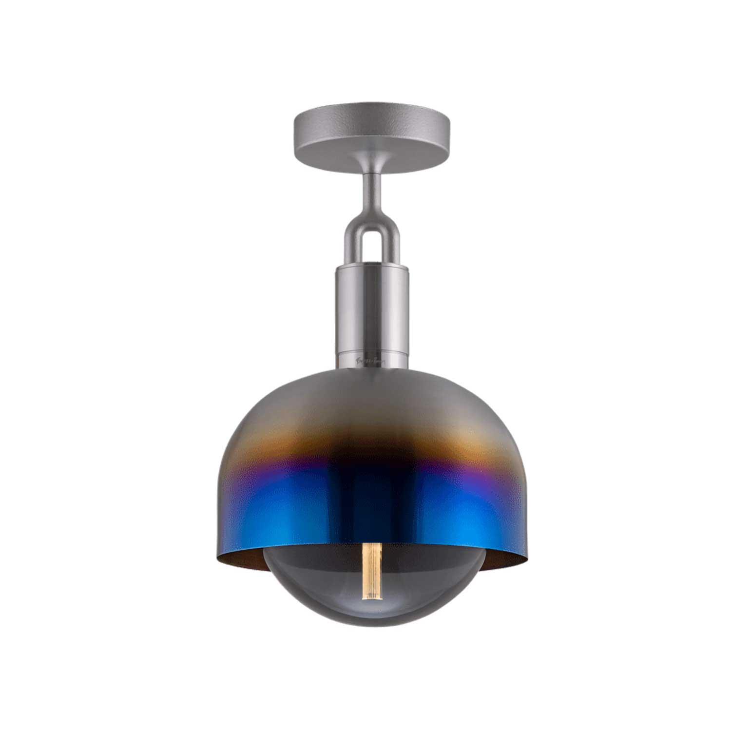 Forked Ceiling Shade - Plafonnier en verre et acier contemporain