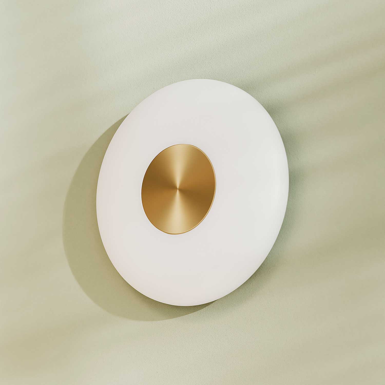 Glint - Applique murale ronde design en verre opal
