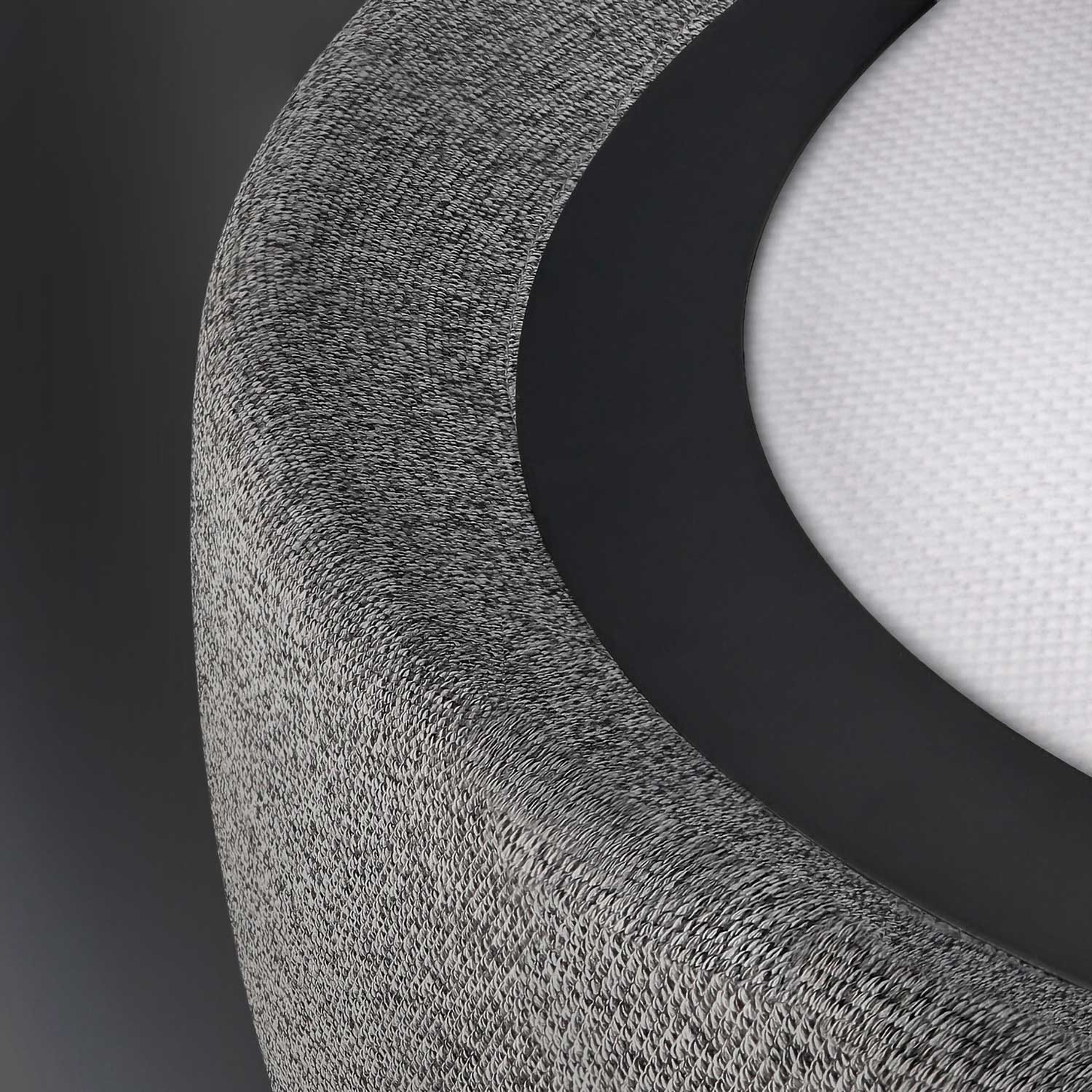 Gong - Plafonnier en tissu design LED intégrée pour salon