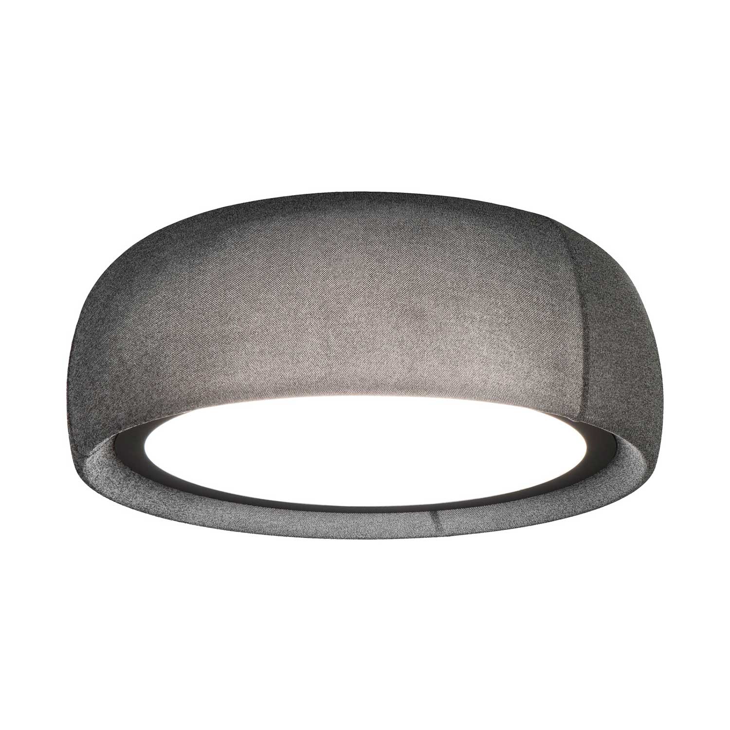 Gong - Plafonnier en tissu design LED intégrée pour salon