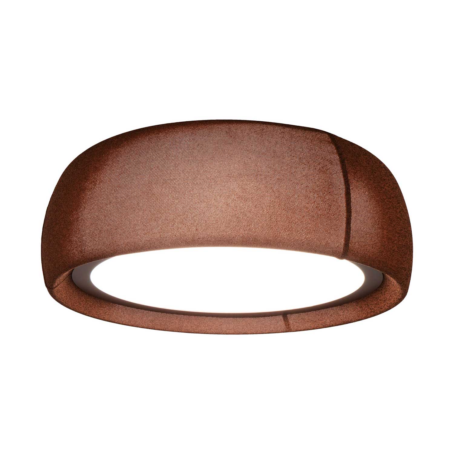 Gong - Plafonnier en tissu design LED intégrée pour salon