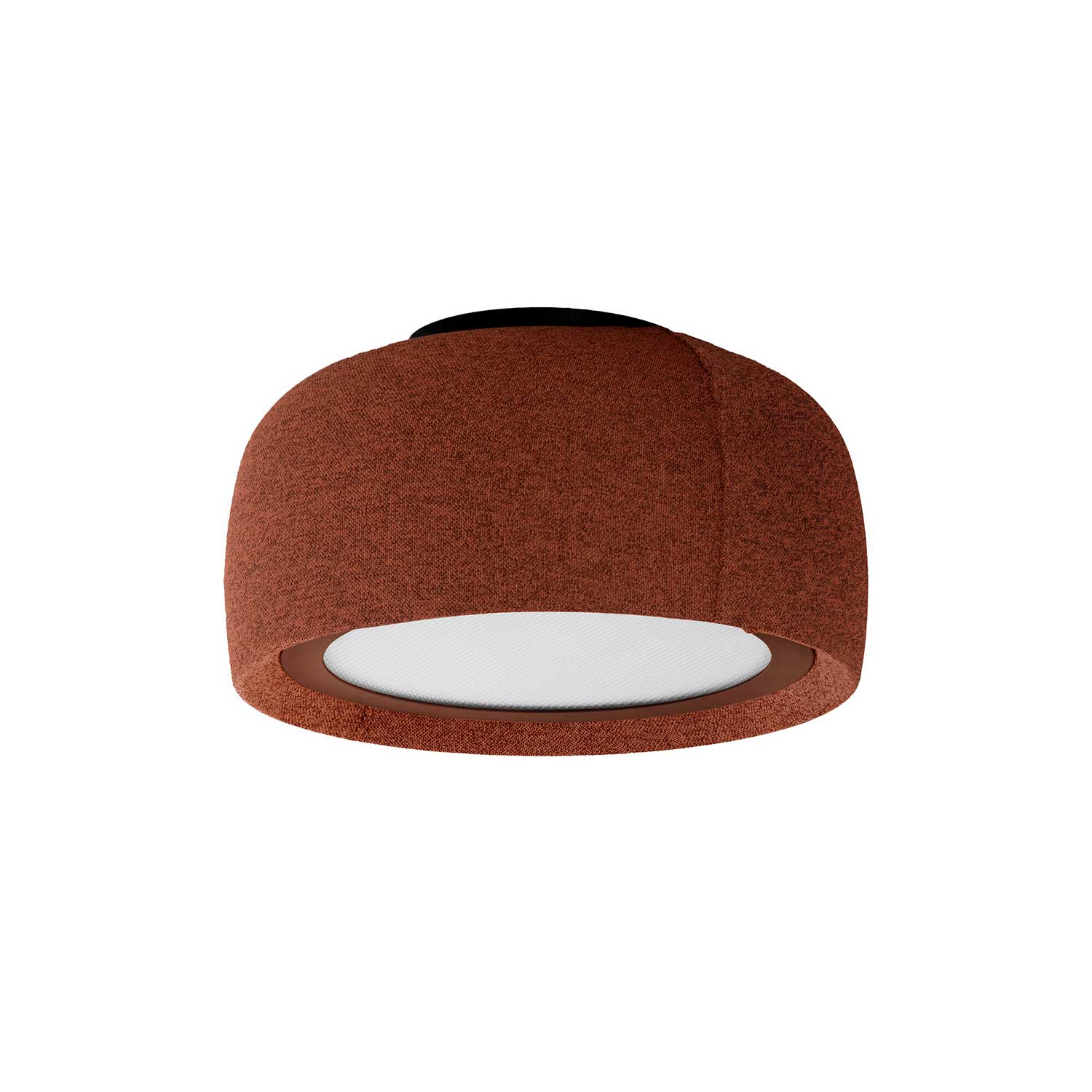 Gong - Plafonnier en tissu design LED intégrée pour salon