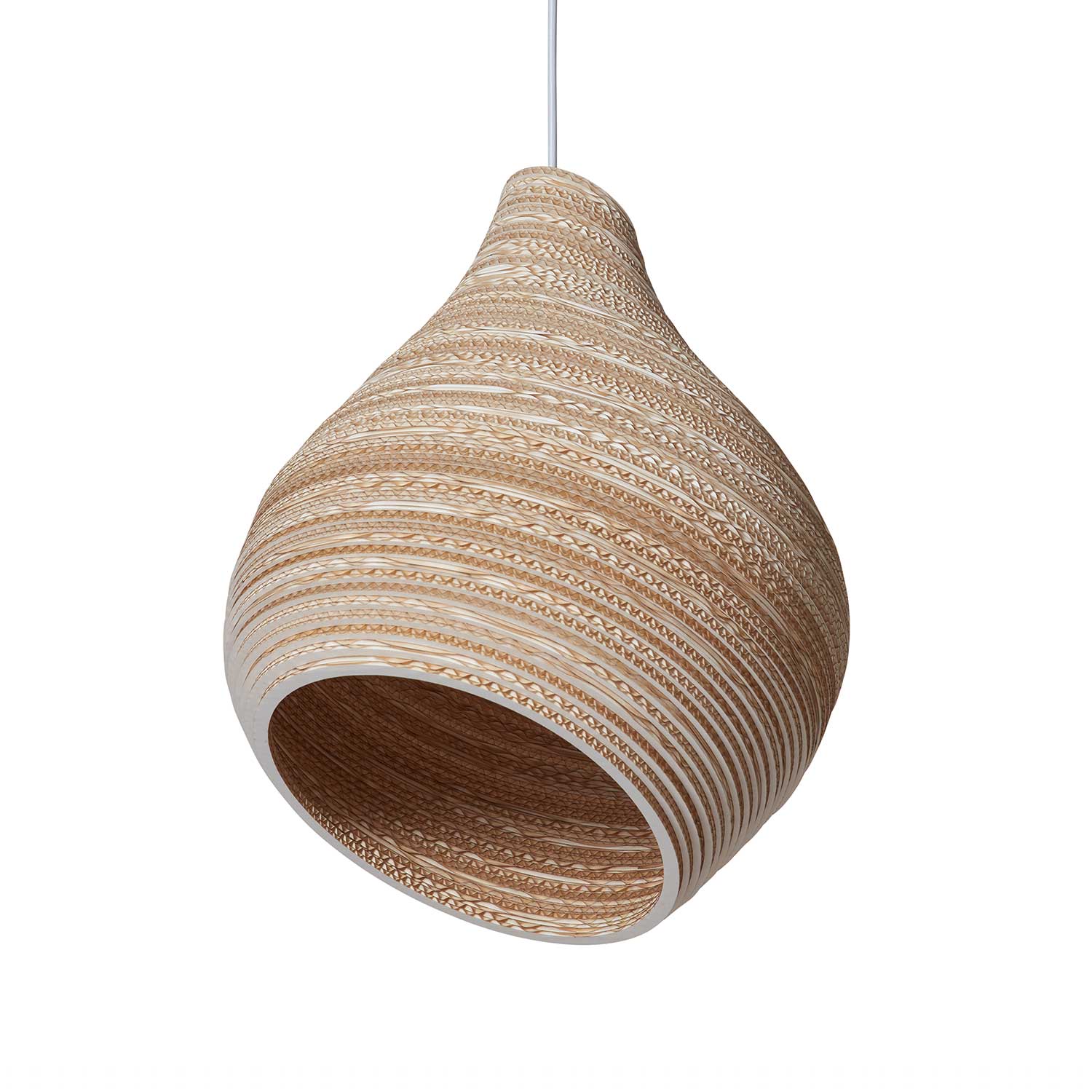 Scraplights Hive - Suspension blanche design organique en carton