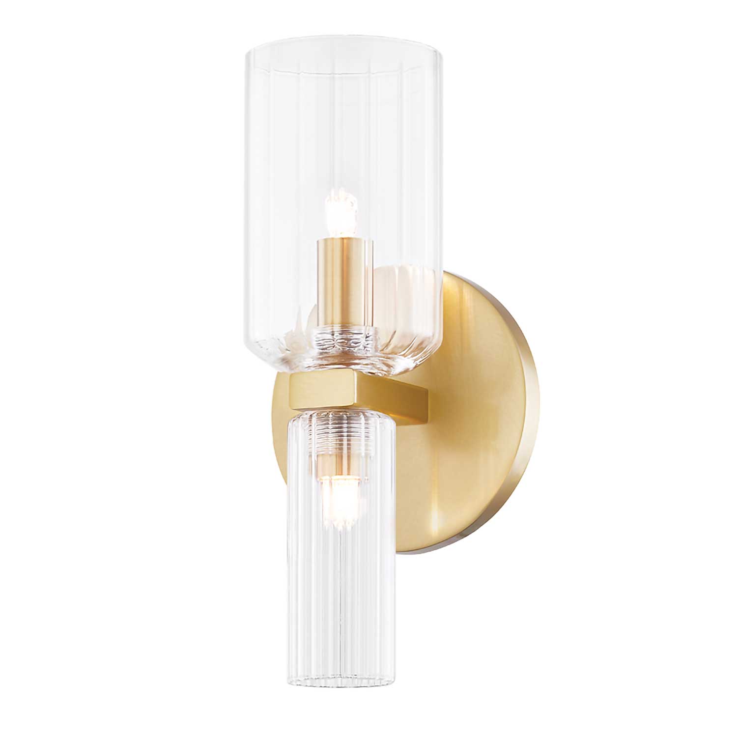Tabitha - Wall sconce in glass and brass with luxurious design