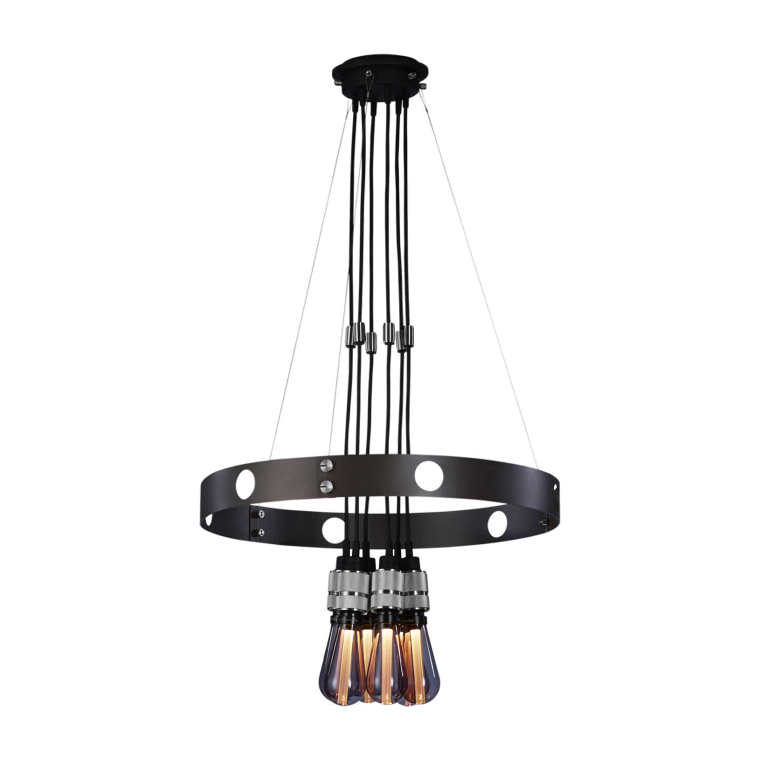 Hero Light - Industrial metal chandelier and bulbs for kitchen