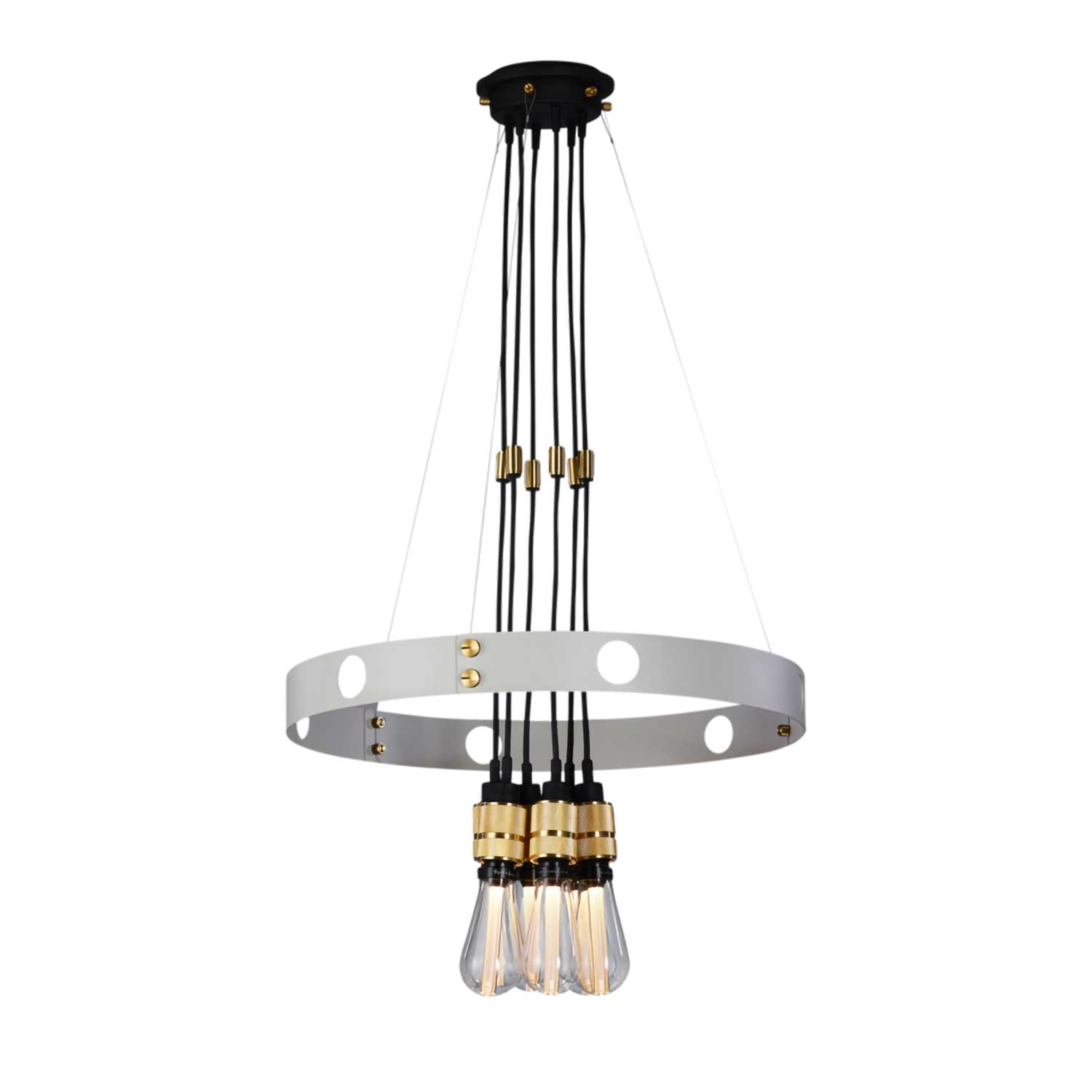 Hero Light - Industrial metal chandelier and bulbs for kitchen
