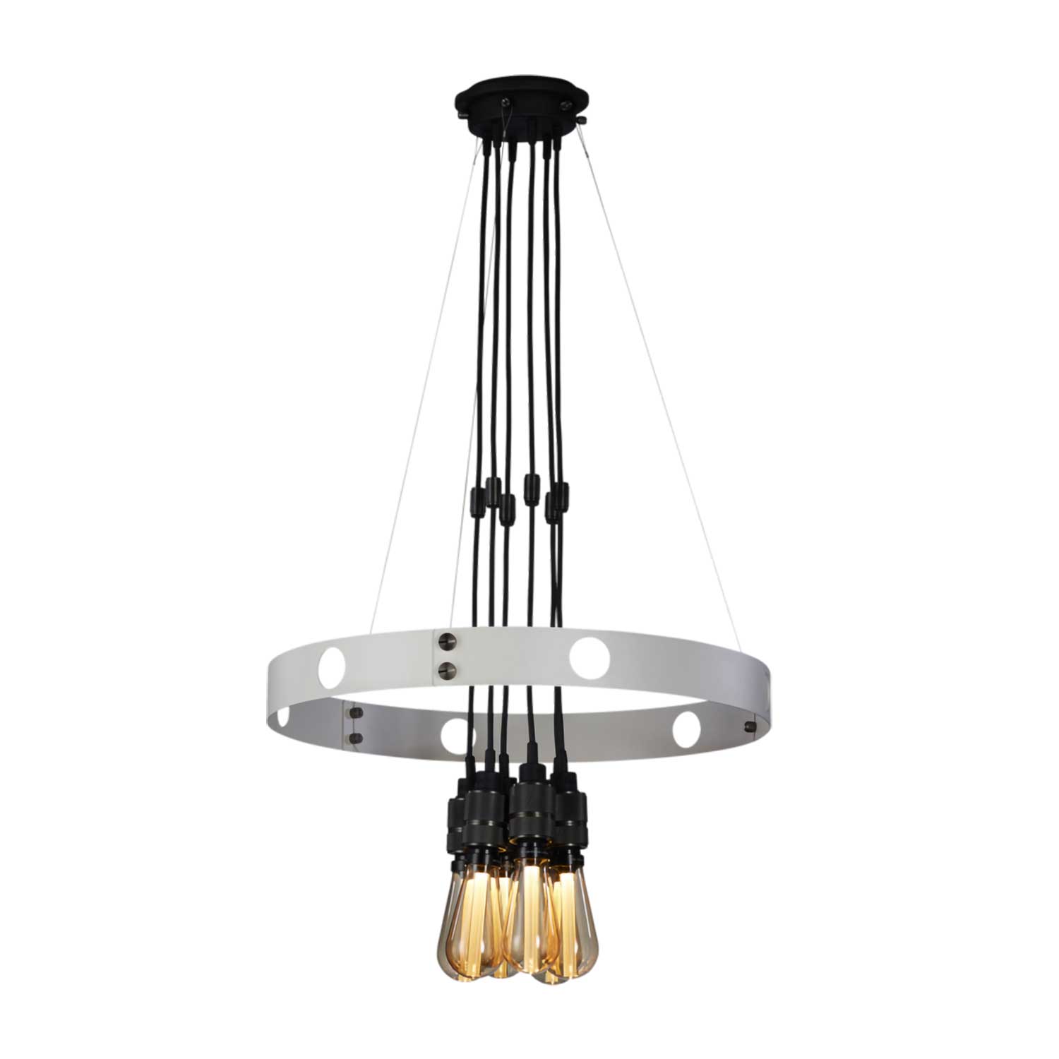 Hero Light - Industrial metal chandelier and bulbs for kitchen