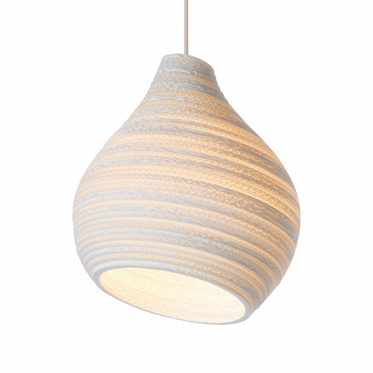 Scraplights Hive - Suspension blanche design organique en carton