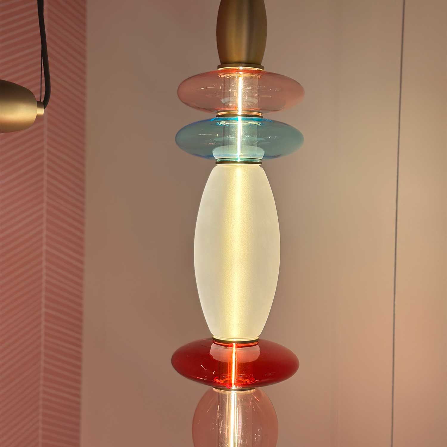 Léonor - Lustre LED en verre coloré design