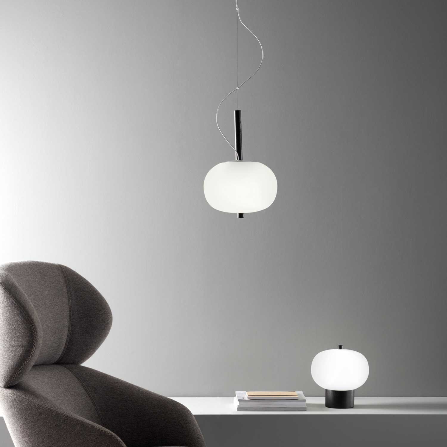 Ilargi - Sospensione LED in vetro design moderno per cucina