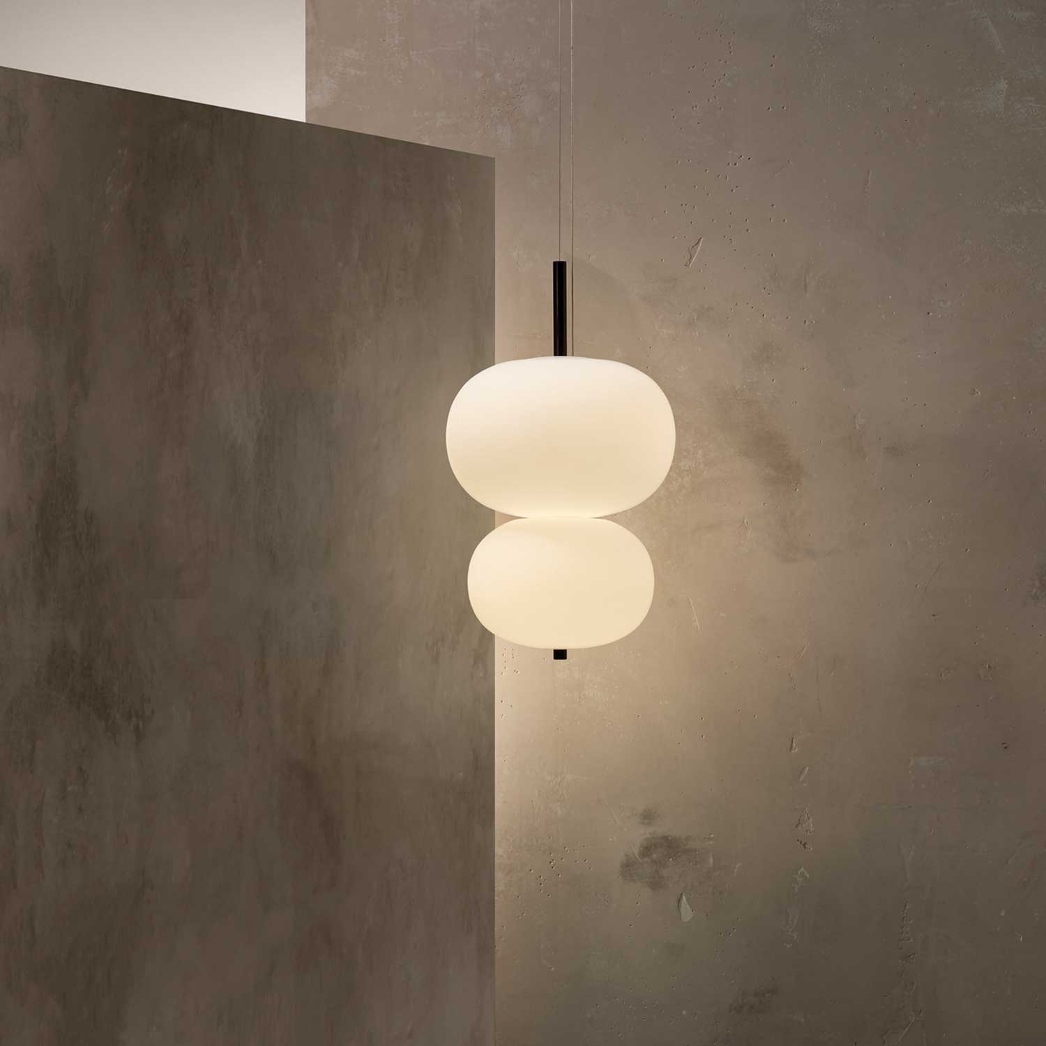 Ilargi 2 - Suspension LED en verre design moderne pour chambre
