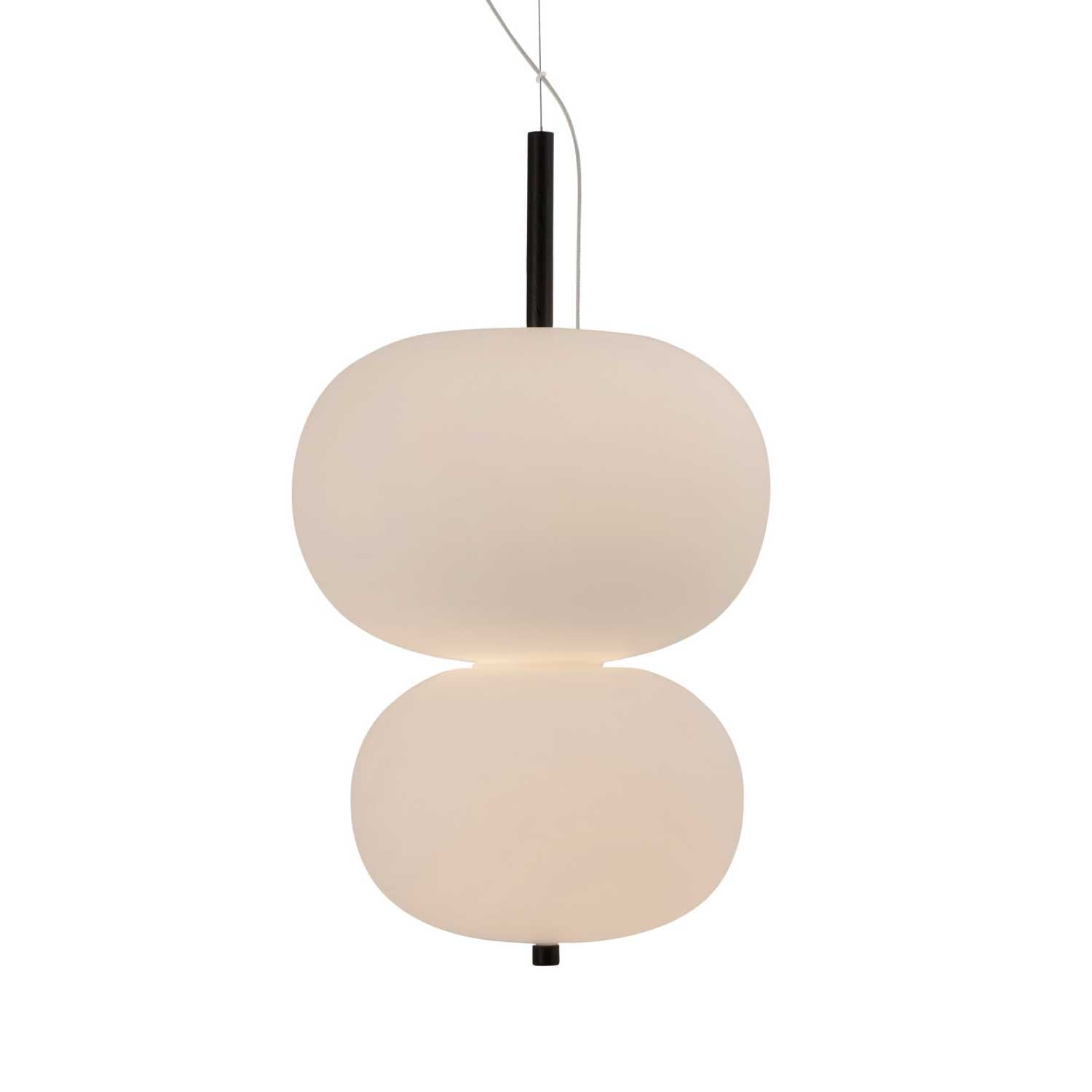 Ilargi 2 - Suspension LED en verre design moderne pour chambre