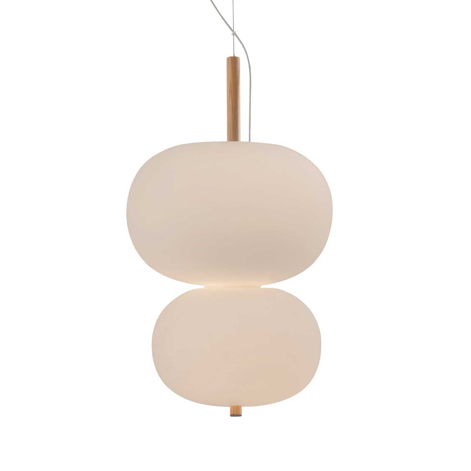 Ilargi 2 - Suspension LED en verre design moderne pour chambre