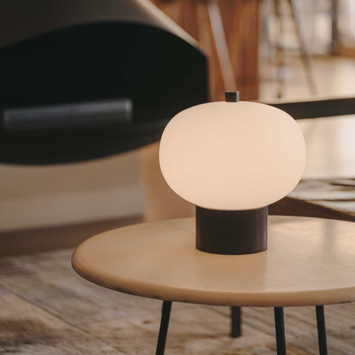 Ilargi - Lampe de chevet LED en verre design pour chambre