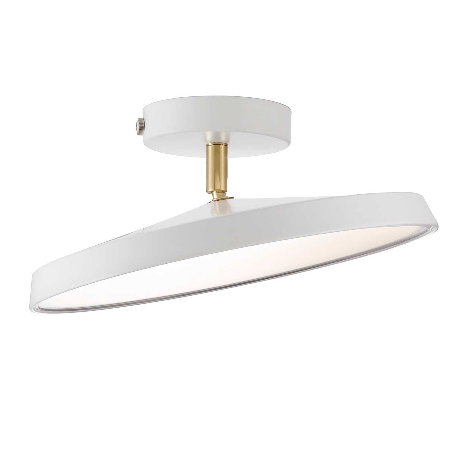 Kaito - Plafonnier LED en acier orientable pour salon contemporain