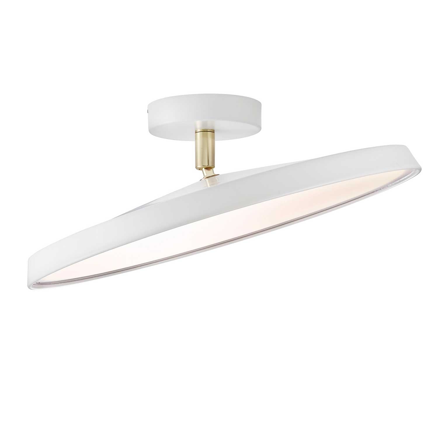 Kaito - Plafonnier LED en acier orientable pour salon contemporain