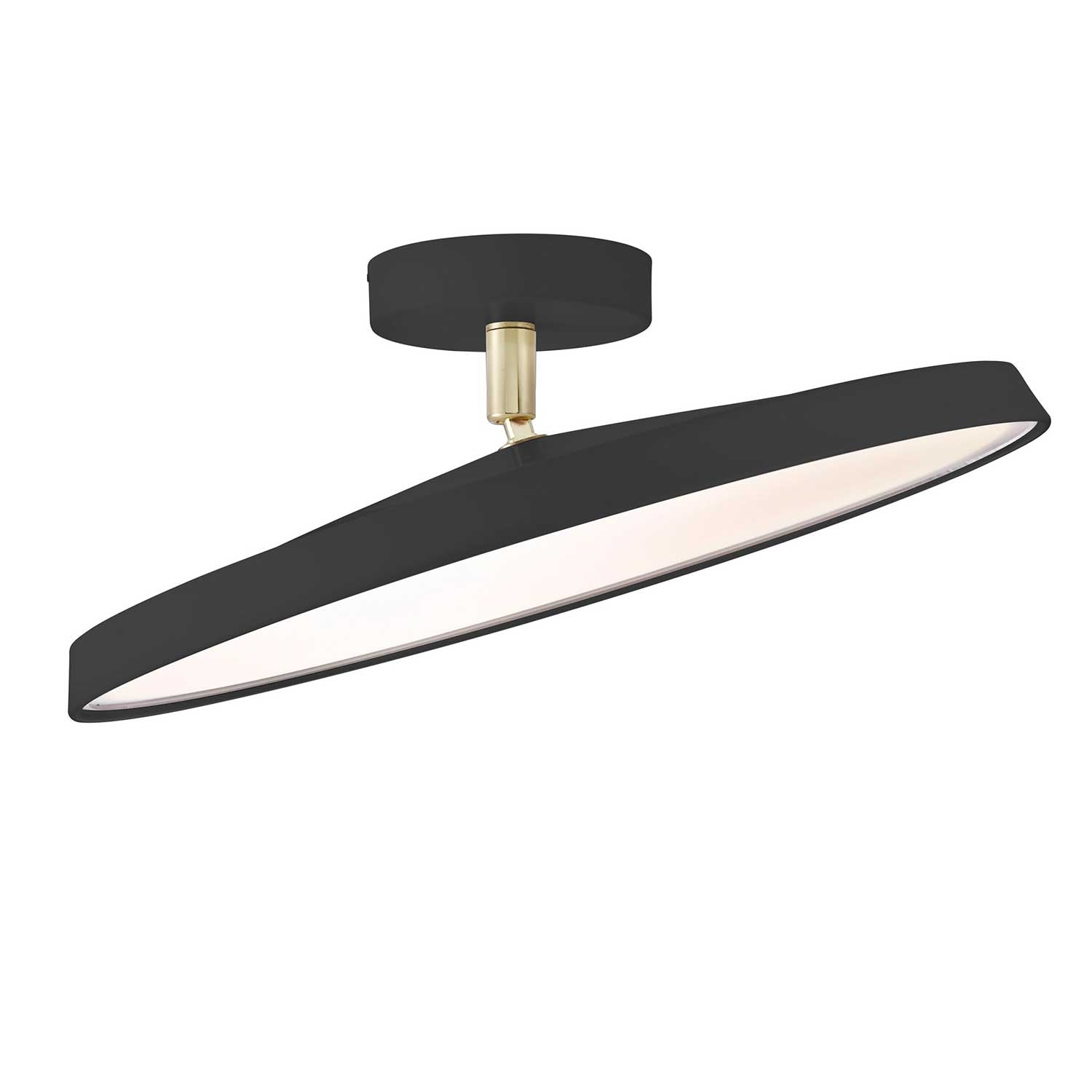 Kaito - Plafonnier LED en acier orientable pour salon contemporain