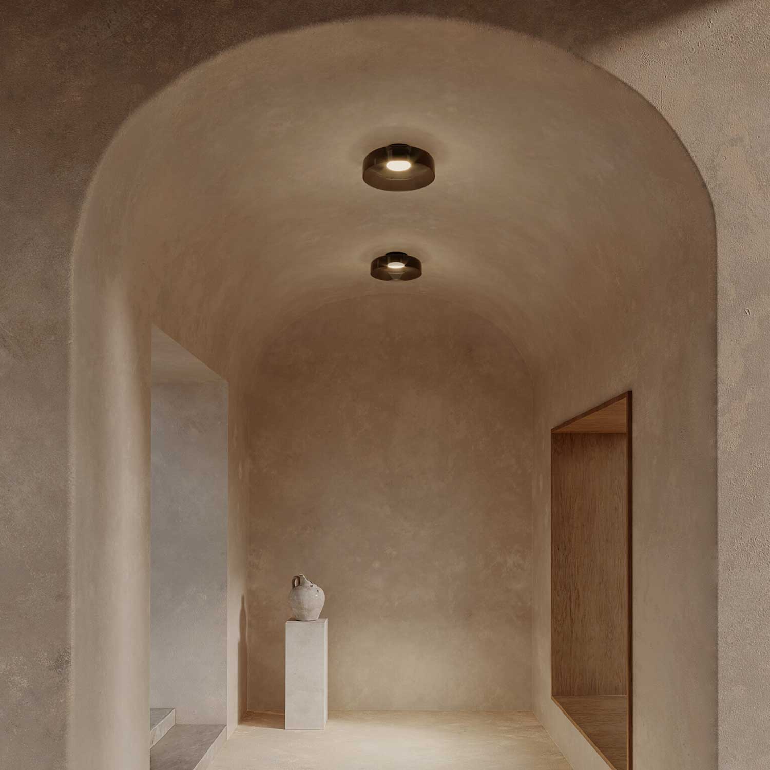 Levels 1 - Plafonnier LED en verre design moderne pour chambre