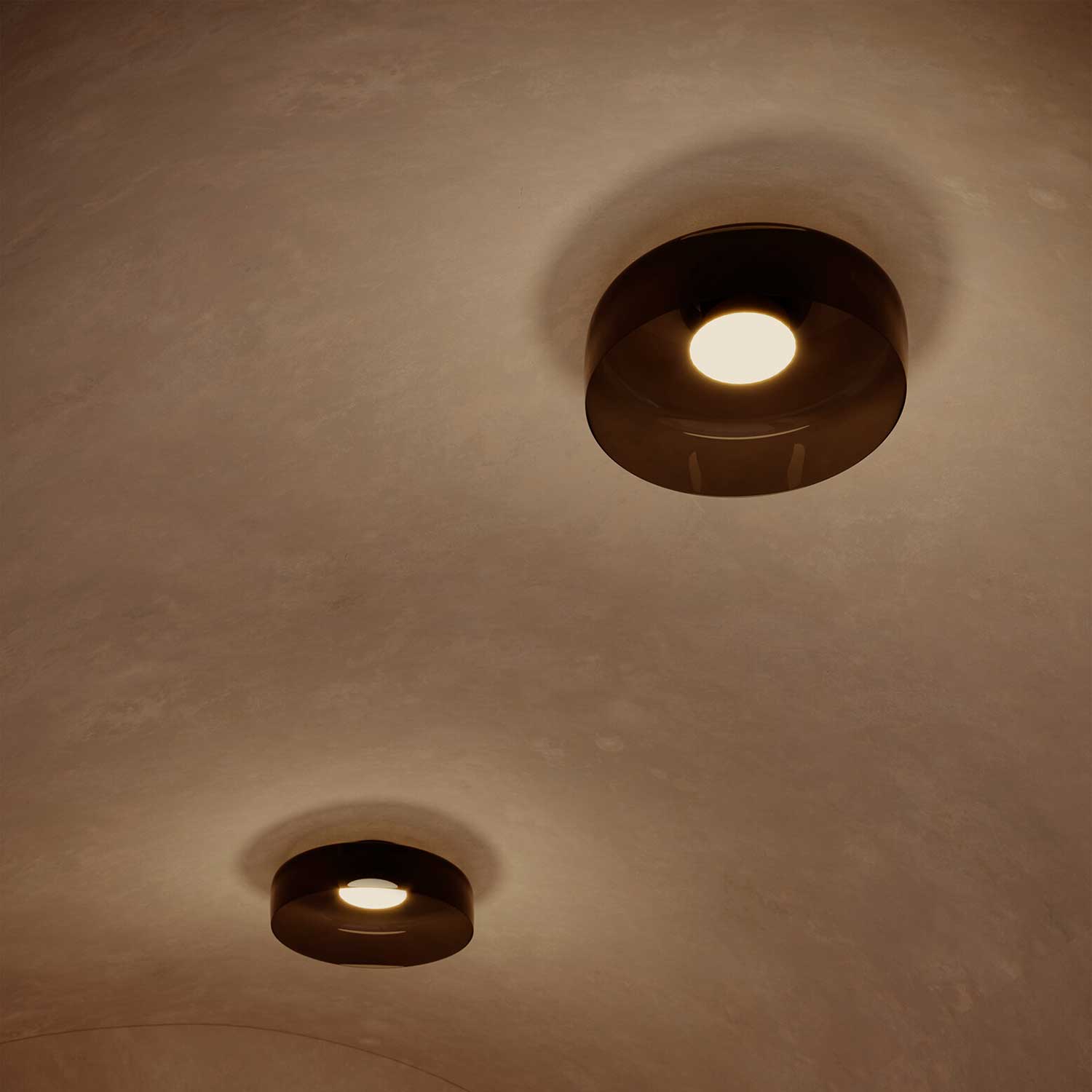 Levels 1 - Plafonnier LED en verre design moderne pour chambre