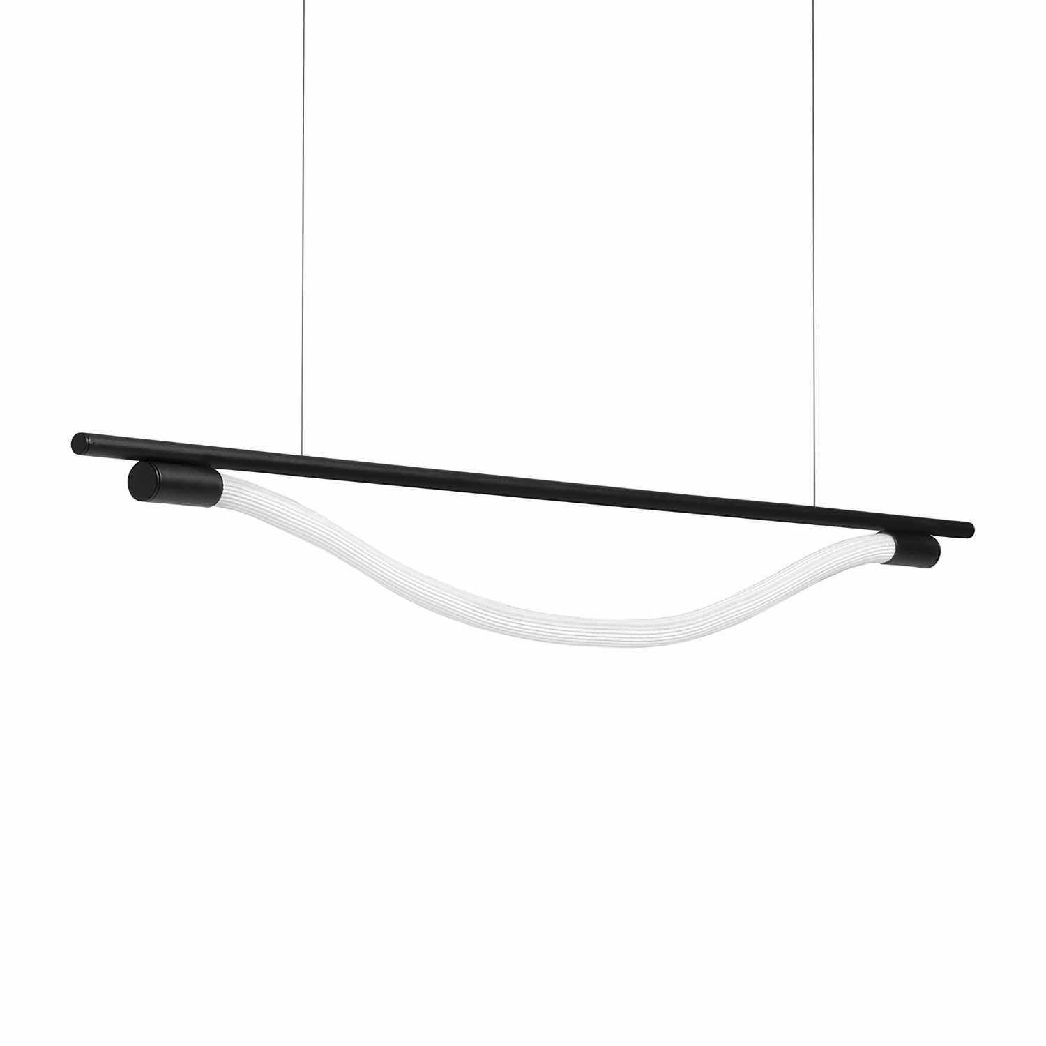 Levity Bow - Suspension linéaire tube led design pour salle à manger