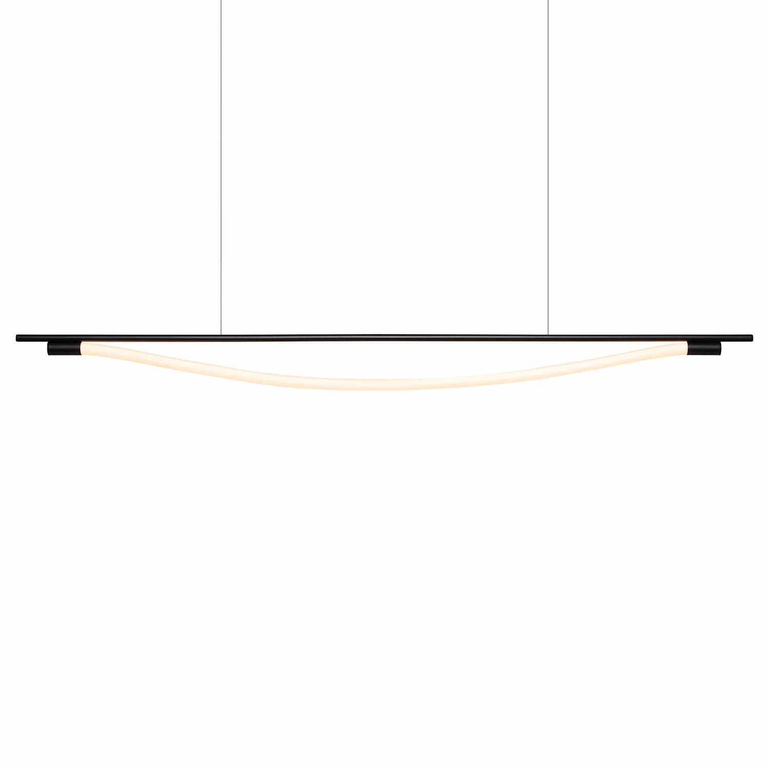 Levity Bow - Suspension linéaire tube led design pour salle à manger